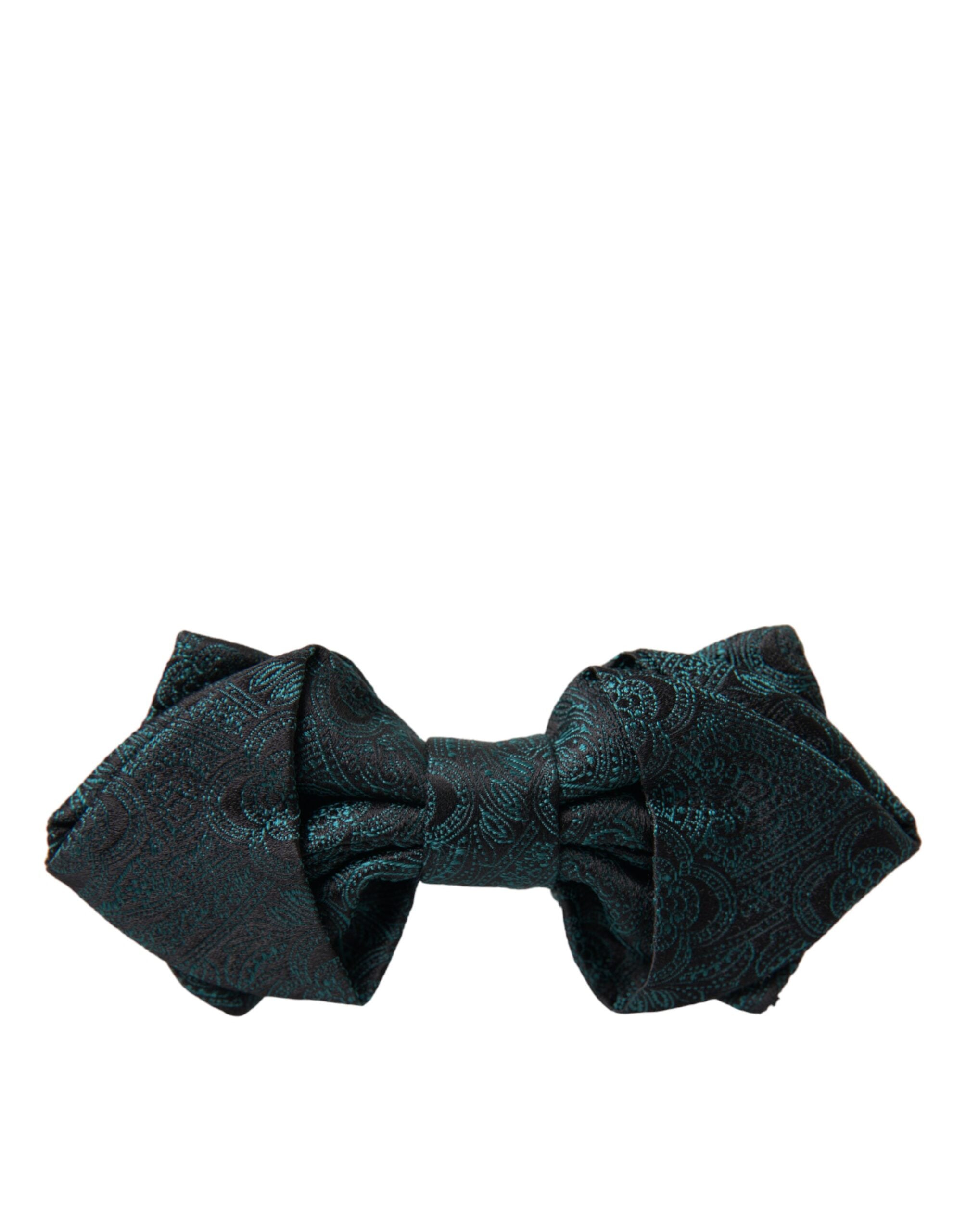 Ρυθμιζόμενο παπιγιόν στο λαιμό Dolce &amp; Gabbana Green Bandana Silk