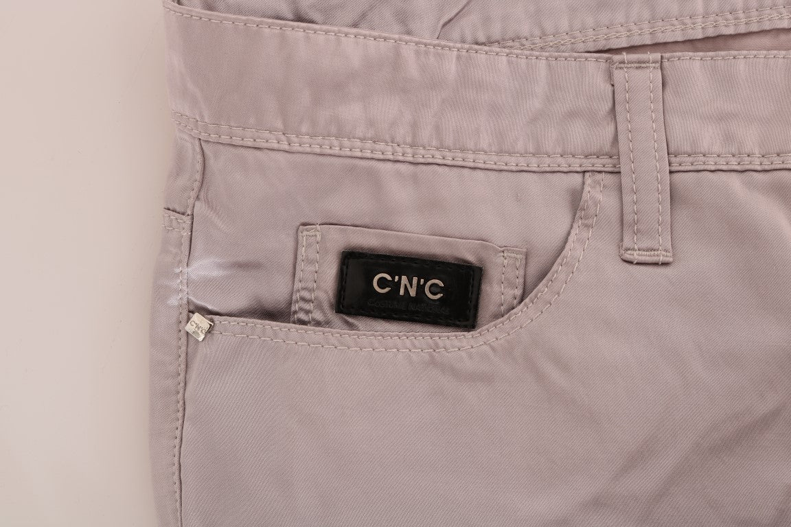 Κοστούμια National Chic Beige Slim Fit Designer Jeans