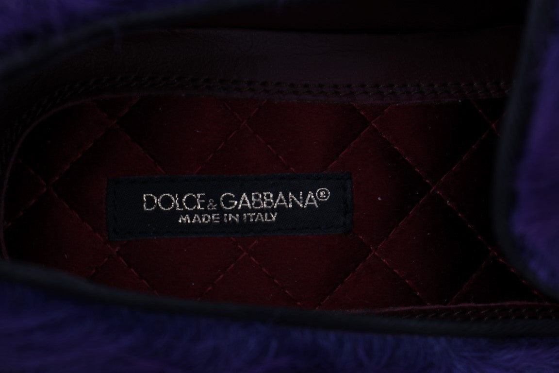 Μωβ βελούδινα μοβ γούνα προβάτου Dolce &amp; Gabbana