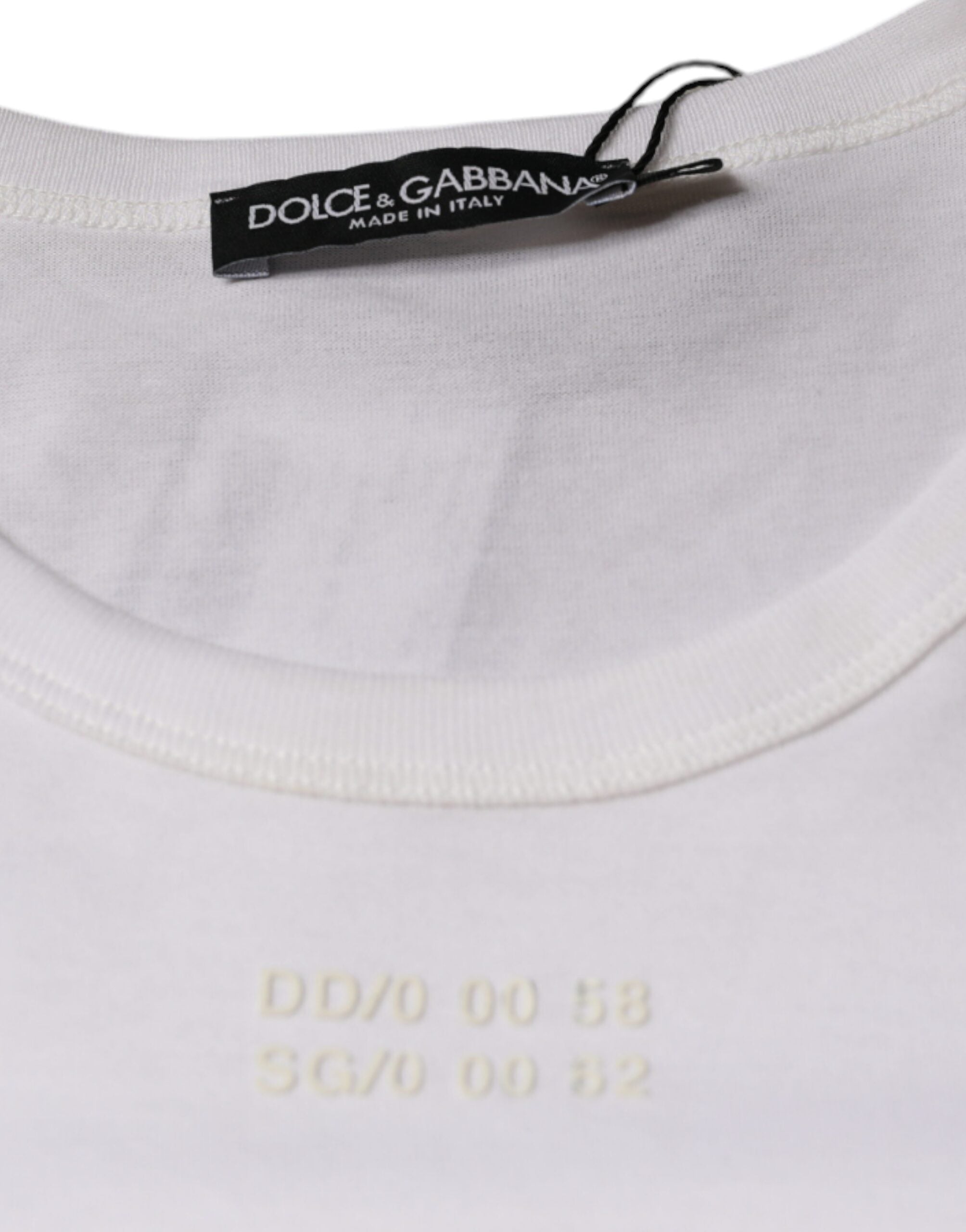 Dolce & Gabbana White Cotton Pocket Short Sleeves T-shirt