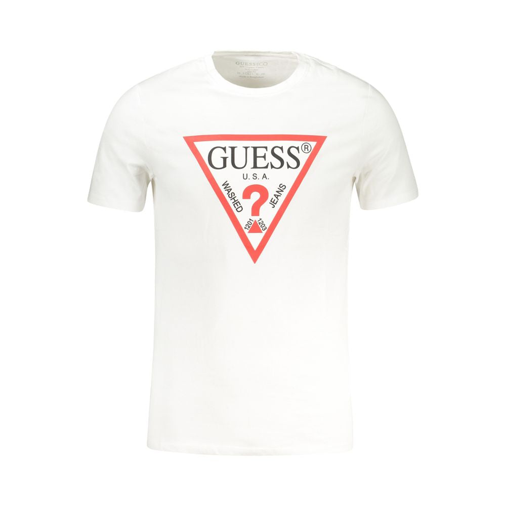 Guess Jeans Λευκό Βαμβακερό T-Shirt