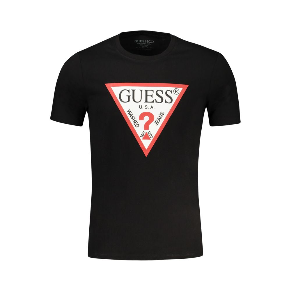 Guess Jeans Μαύρη Βαμβακερή Μπλούζα T-Shirt