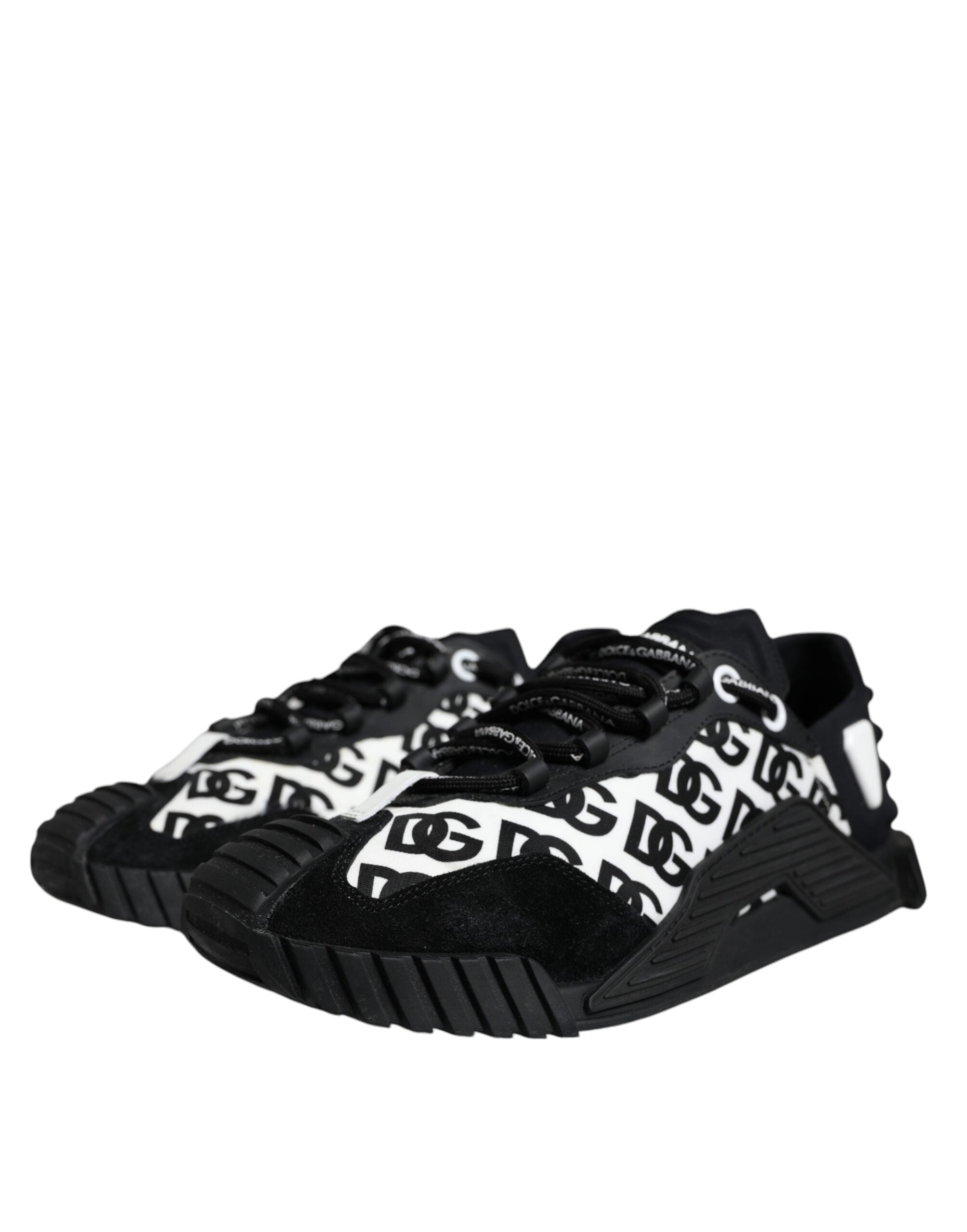 Dolce & Gabbana Μαύρα Λογότυπο Lace Up Low Top NS1 Sneakers Παπούτσια