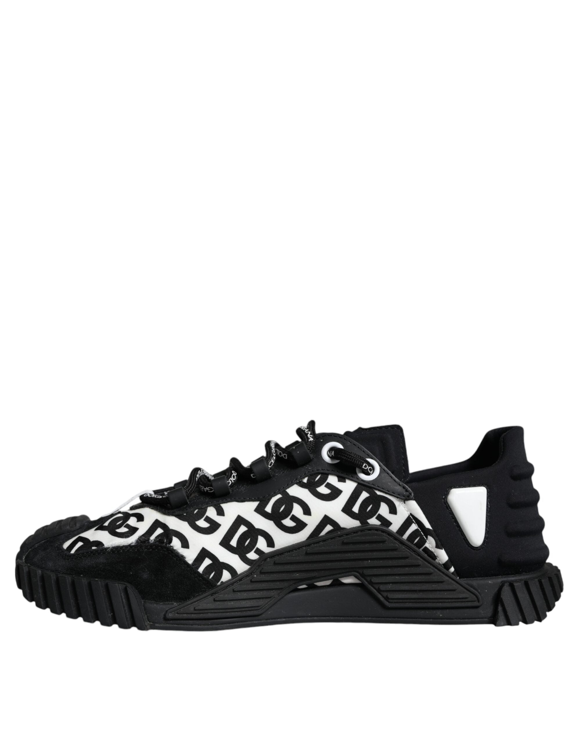 Dolce & Gabbana Μαύρα Λογότυπο Lace Up Low Top NS1 Sneakers Παπούτσια