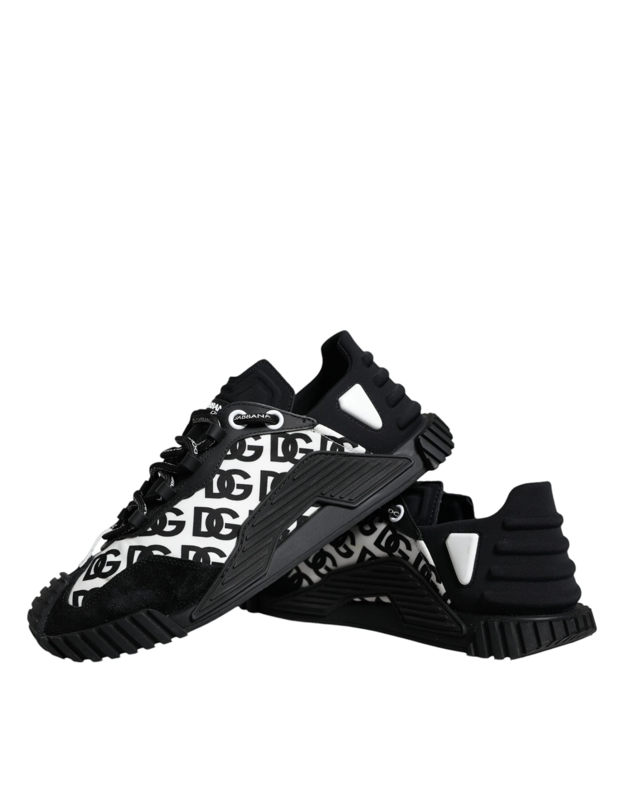 Dolce & Gabbana Μαύρα Λογότυπο Lace Up Low Top NS1 Sneakers Παπούτσια