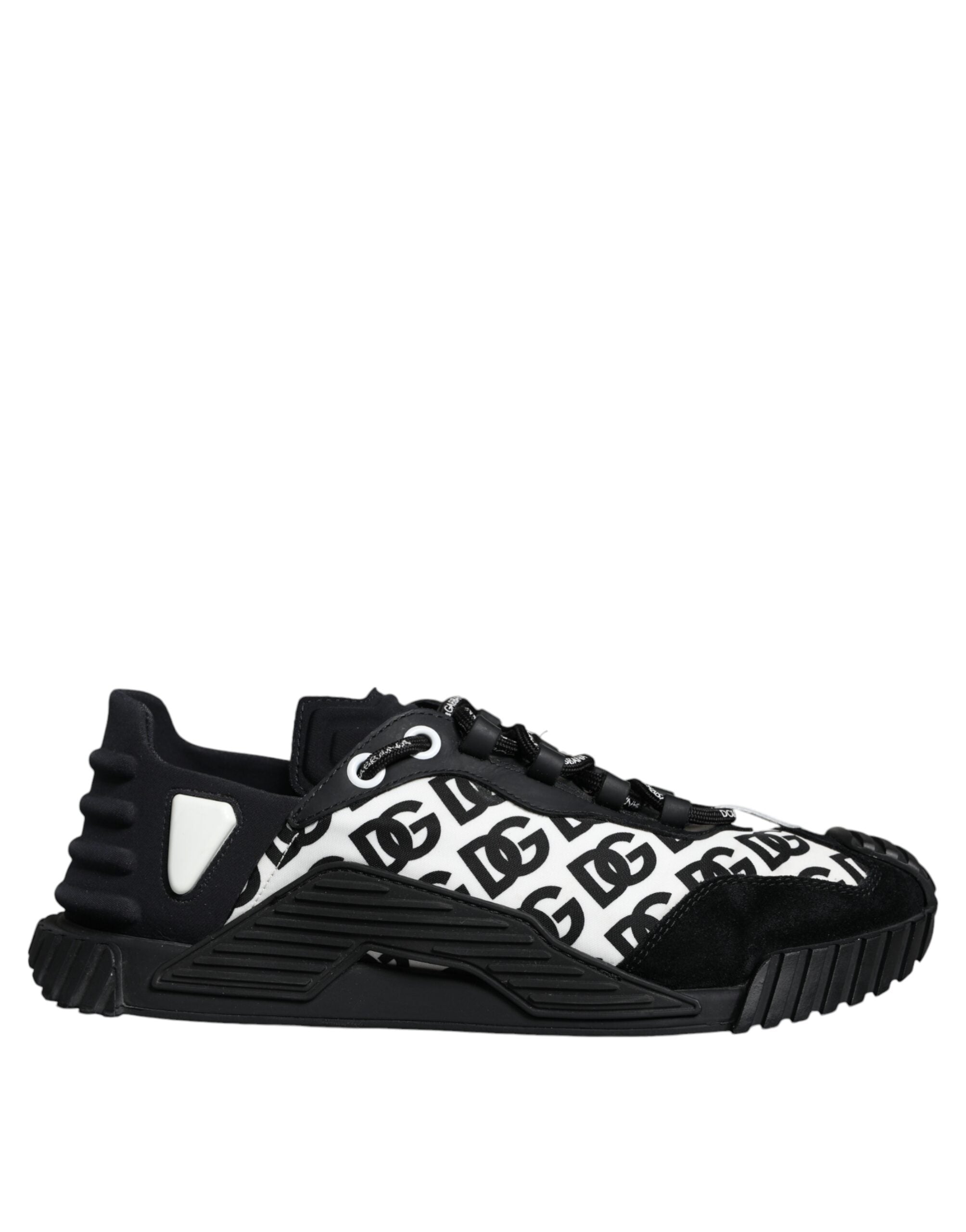 Dolce & Gabbana Μαύρα Παπούτσια NS1 Sneakers με Λογότυπο Lace Up Χαμηλά Κορυφής