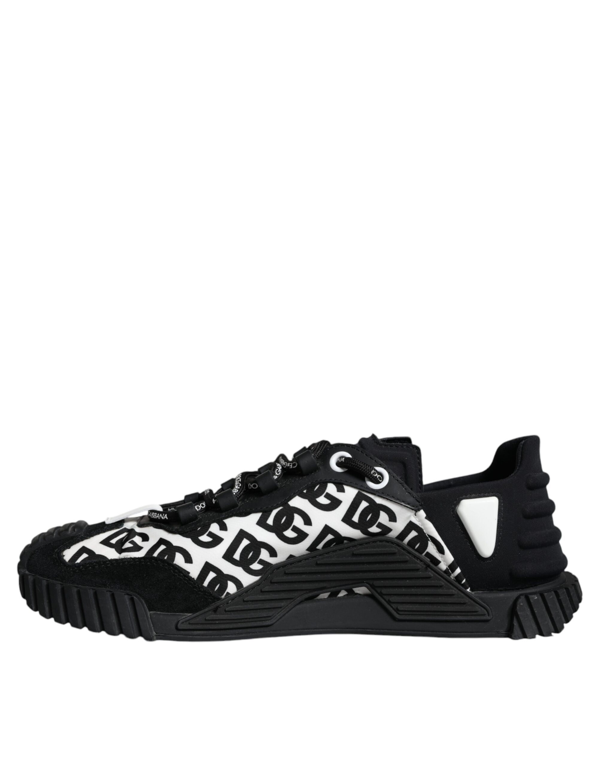 Dolce & Gabbana Μαύρα Παπούτσια NS1 Sneakers με Λογότυπο Lace Up Χαμηλά Κορυφής