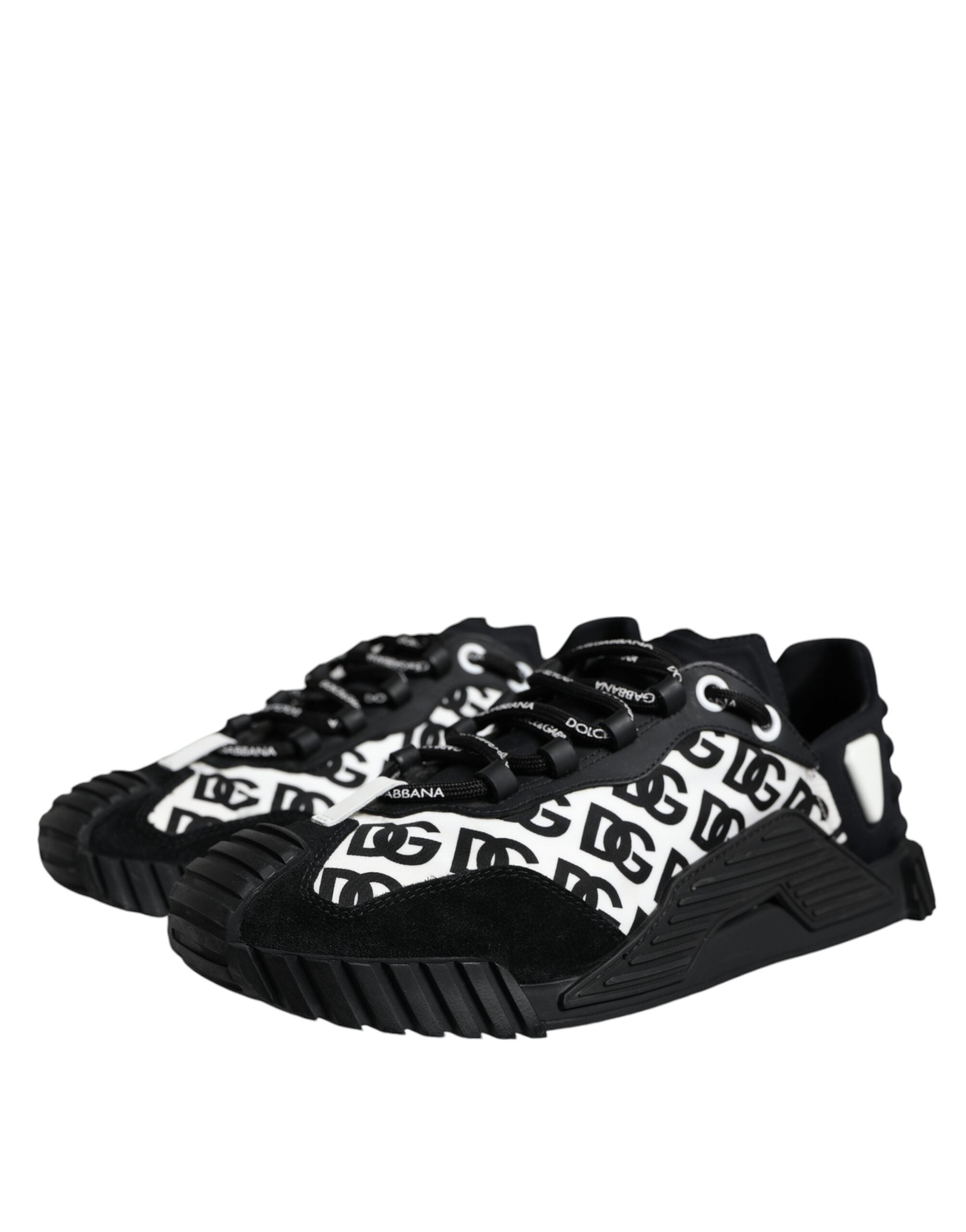 Dolce & Gabbana Μαύρα Παπούτσια NS1 Sneakers με Λογότυπο Lace Up Χαμηλά Κορυφής