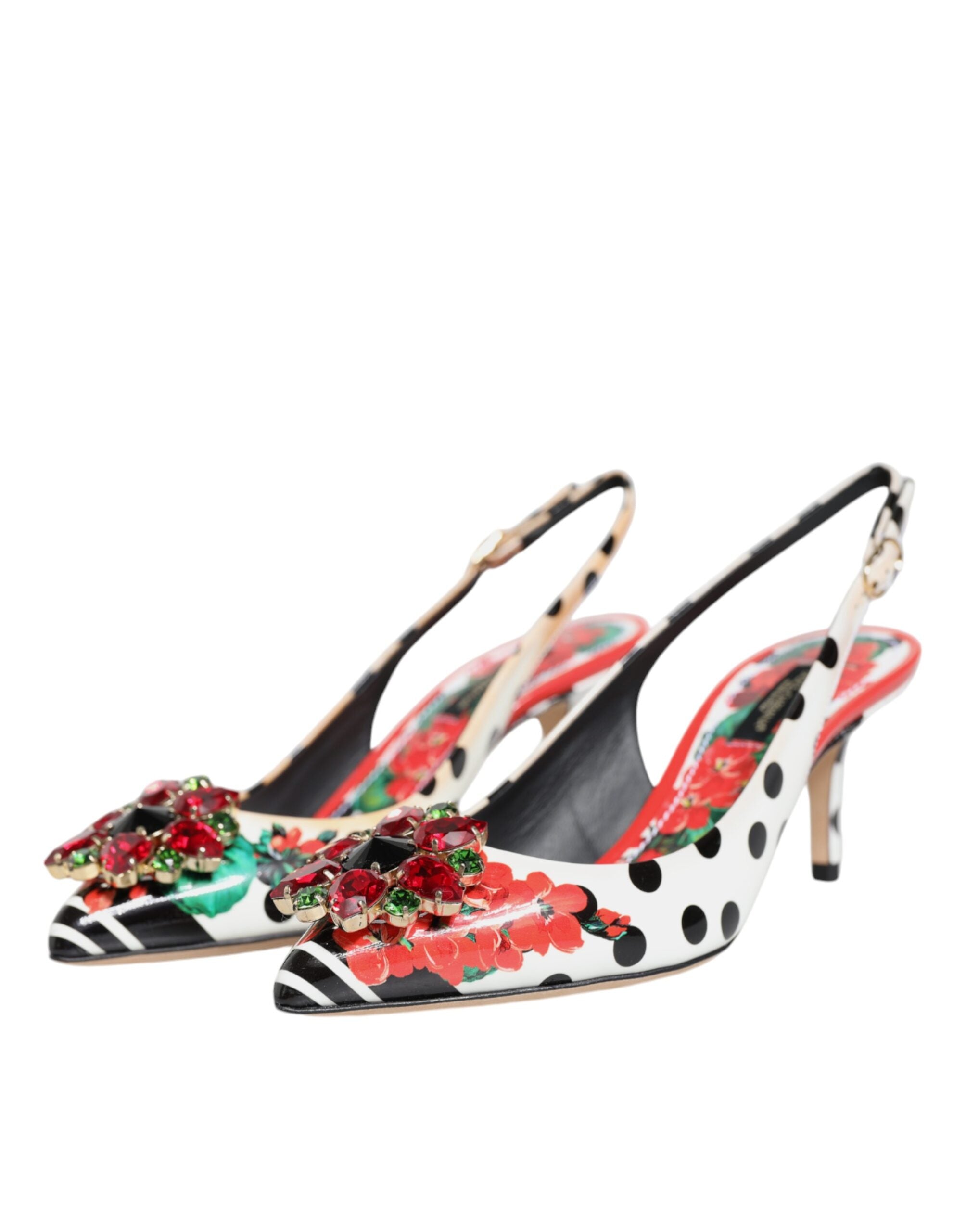 Dolce & Gabbana Γόβες Slingback με Κρυστάλλους Πολύχρωμα