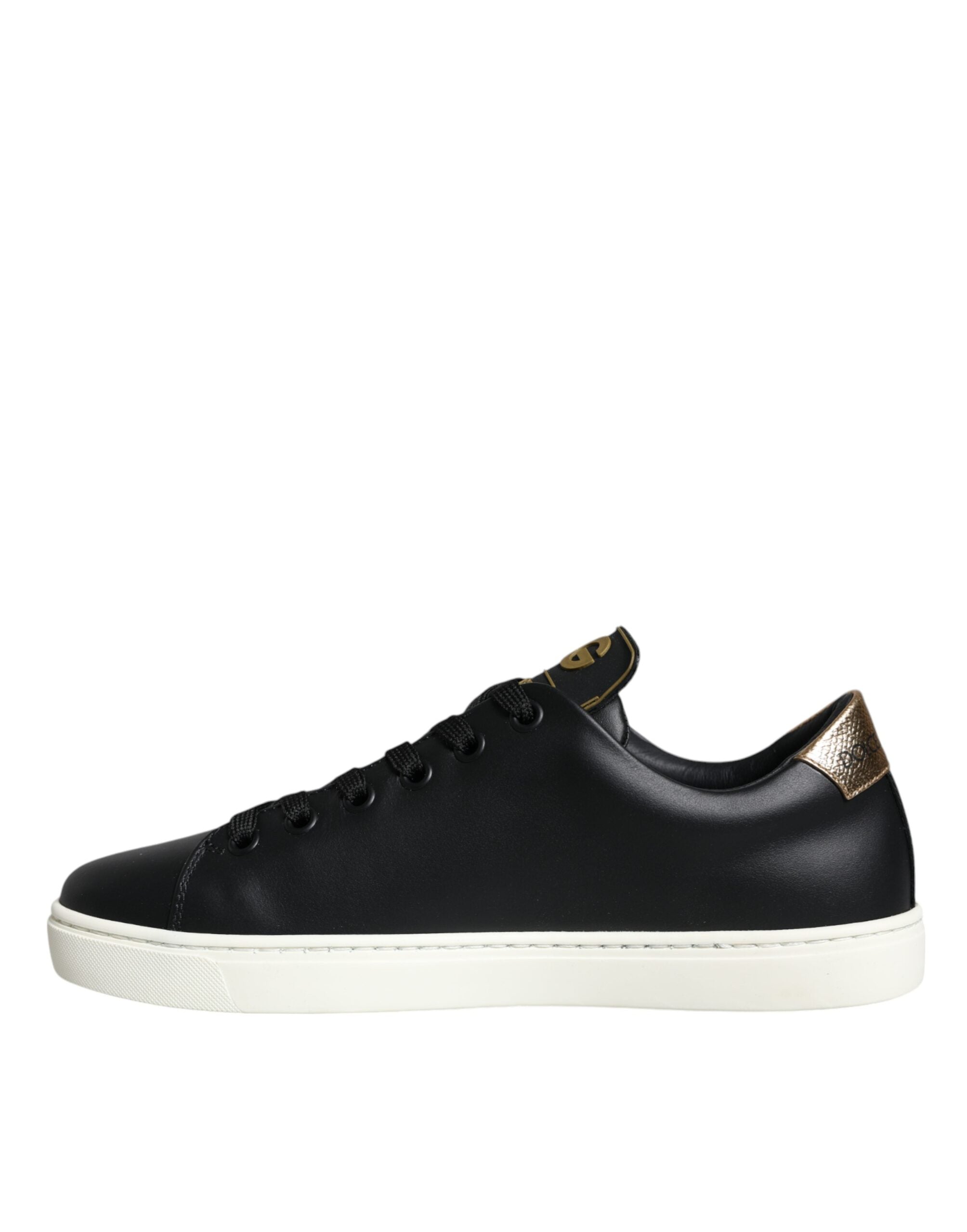 Dolce & Gabbana Black Portofino Sacred Heart Sneakers Shoes