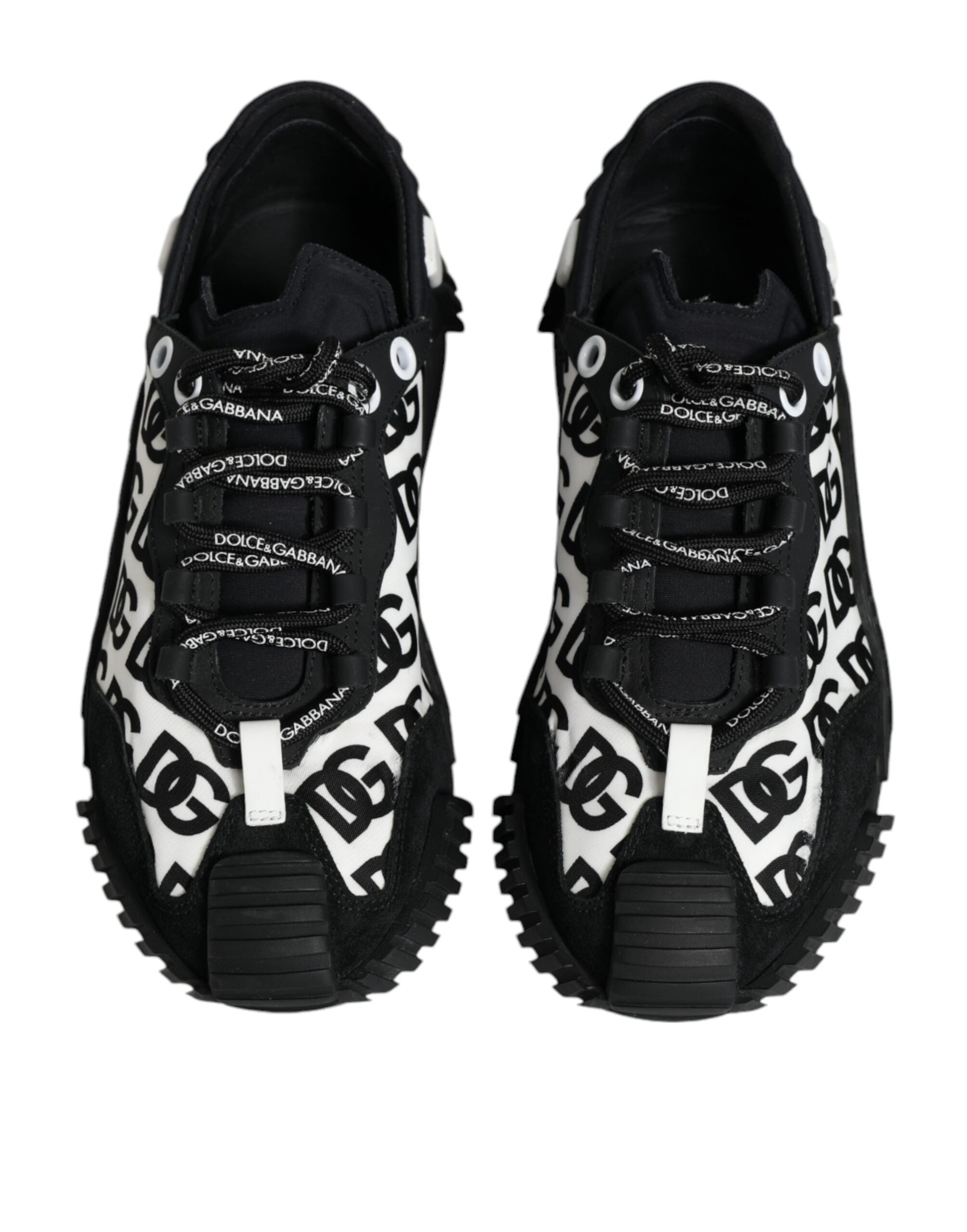 Dolce & Gabbana Μαύρα Sneakers Logo Lace Up Χαμηλά NS1 Παπούτσια