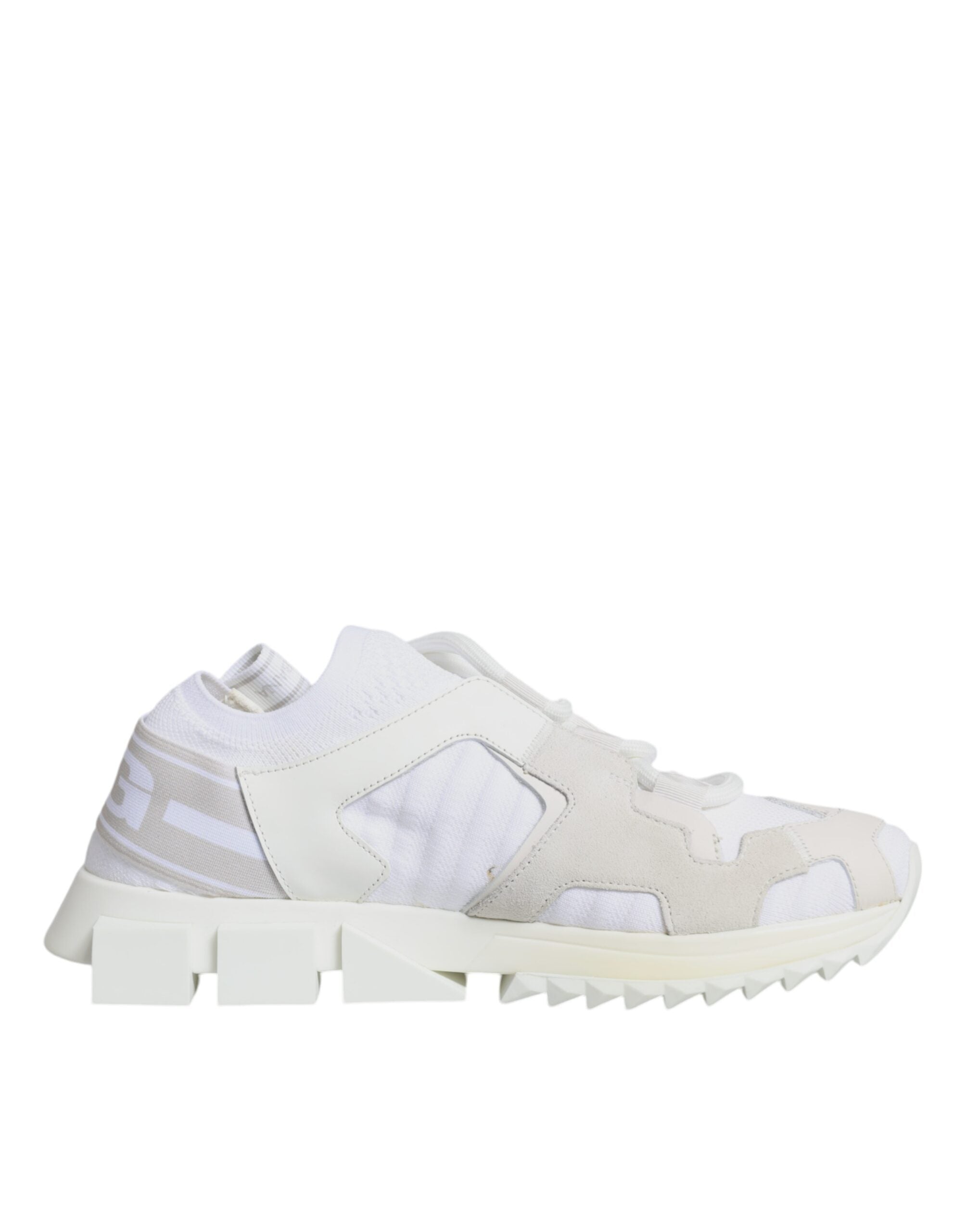 Dolce & Gabbana White Mesh Sorrento Trekking Sneakers Shoes