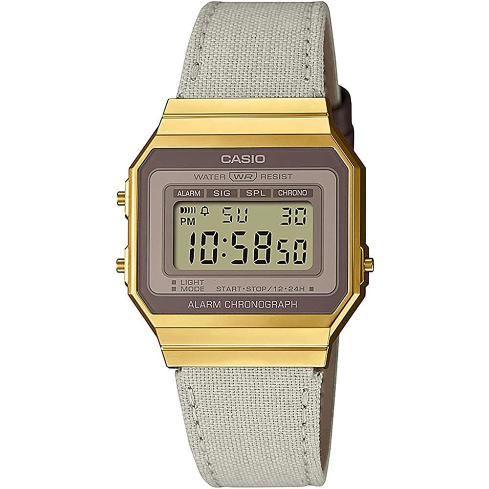 Casio Μπεζ Υφασμάτινο Ρολόι