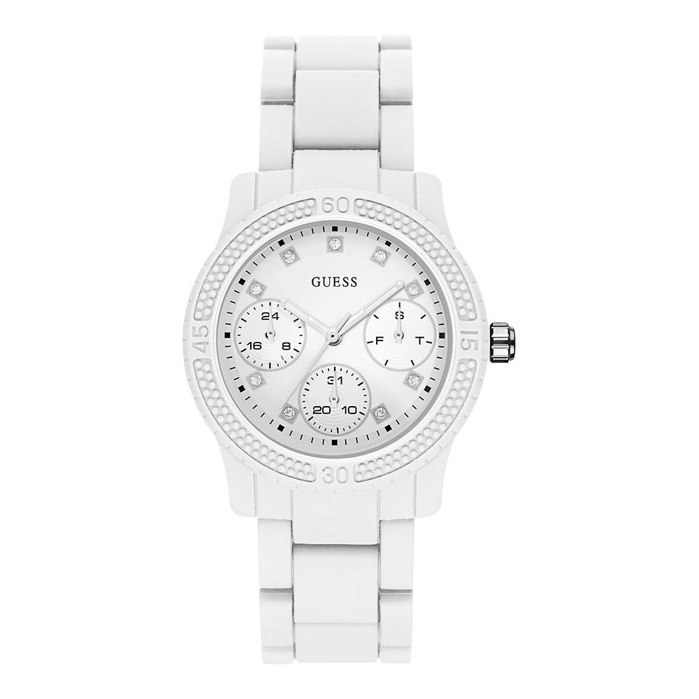 Guess White Rubber Watch