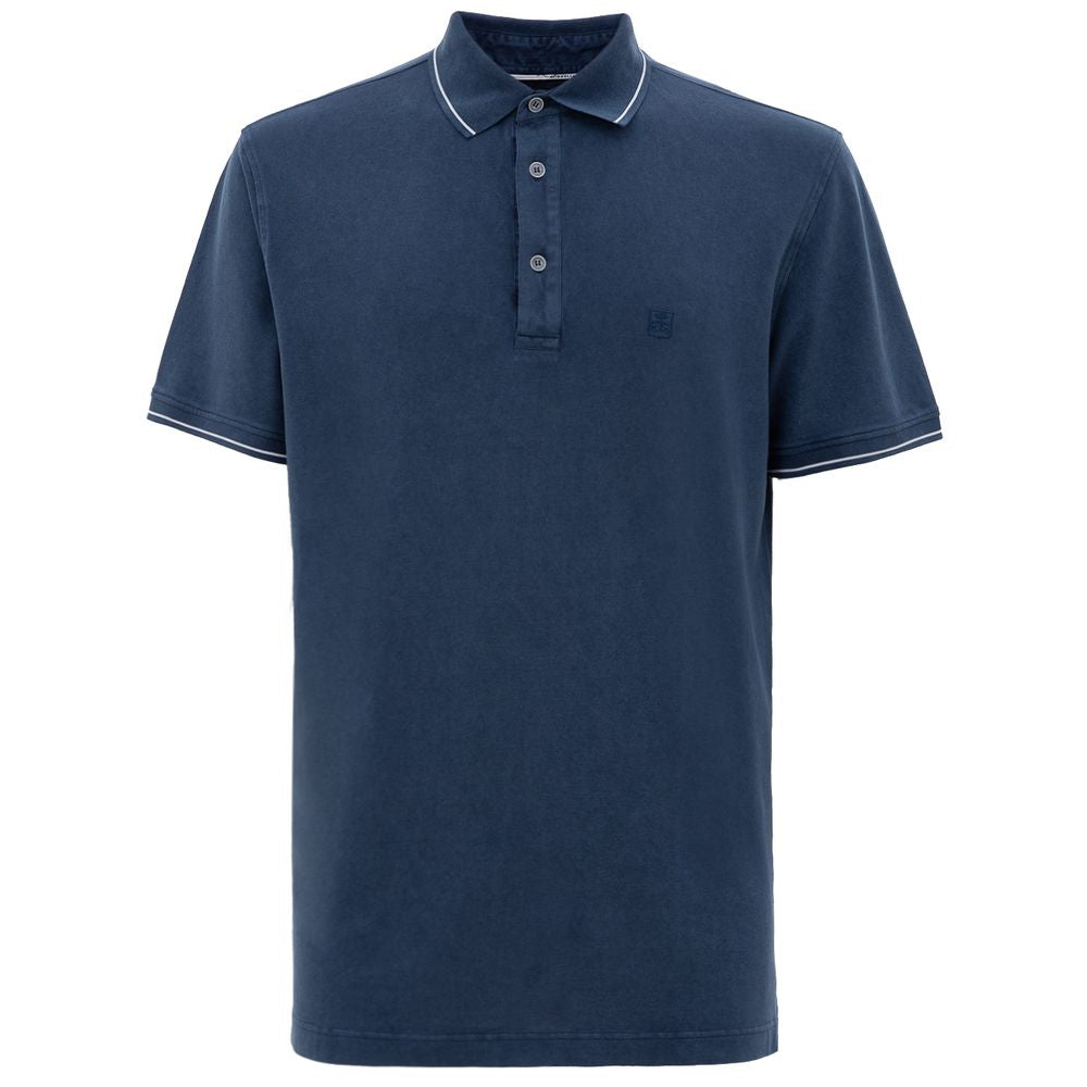 Corneliani Μπλε Βαμβακερό Polo Shirt