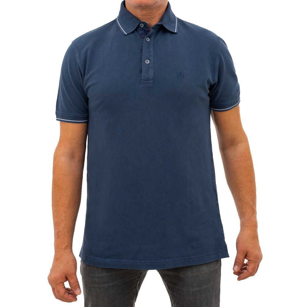 Corneliani Μπλε Βαμβακερό Polo Shirt