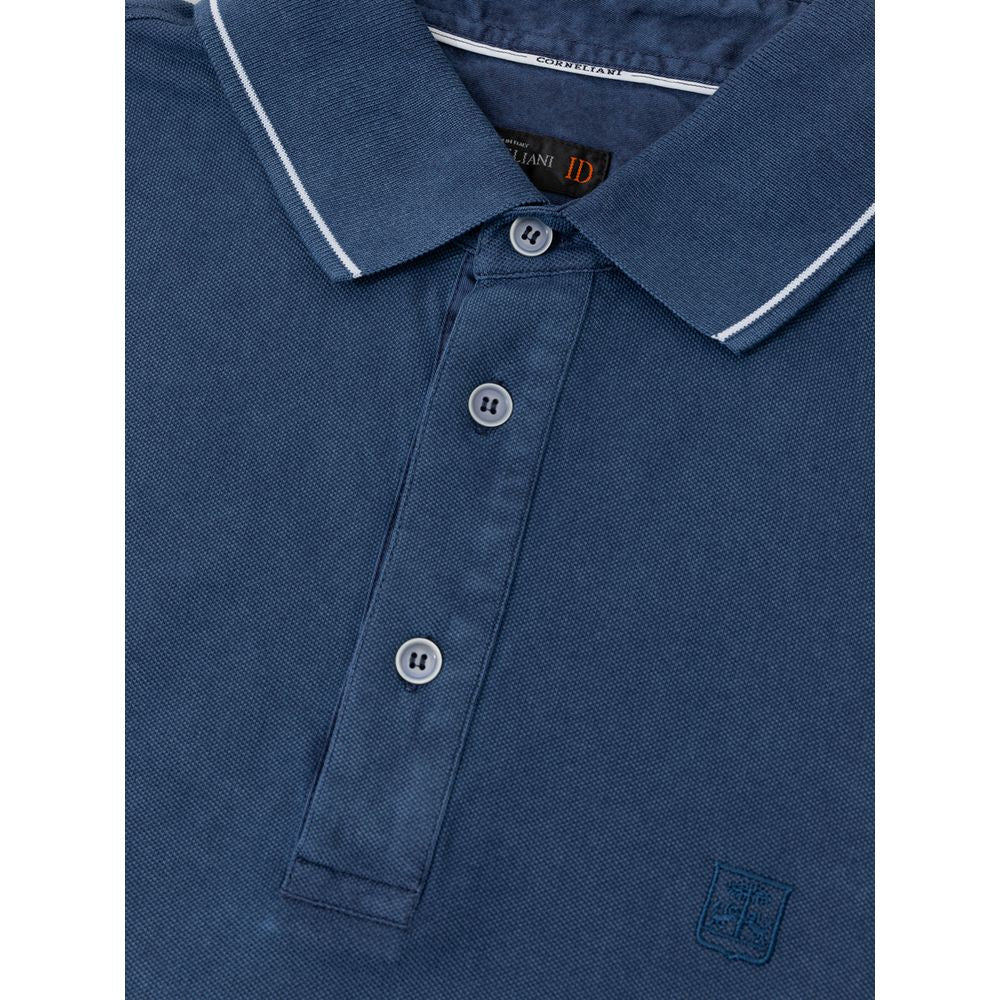 Corneliani Μπλε Βαμβακερό Polo Shirt