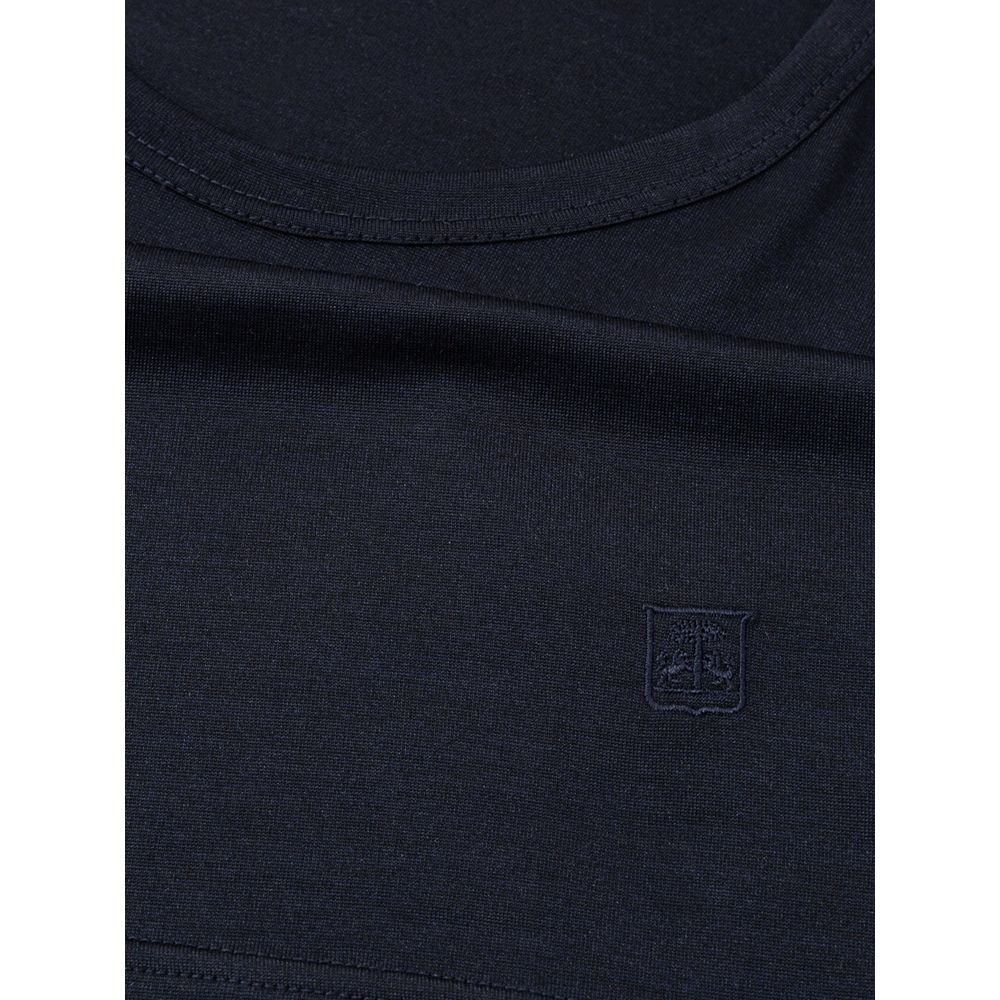 Corneliani Μπλε Μεταξωτό T-Shirt