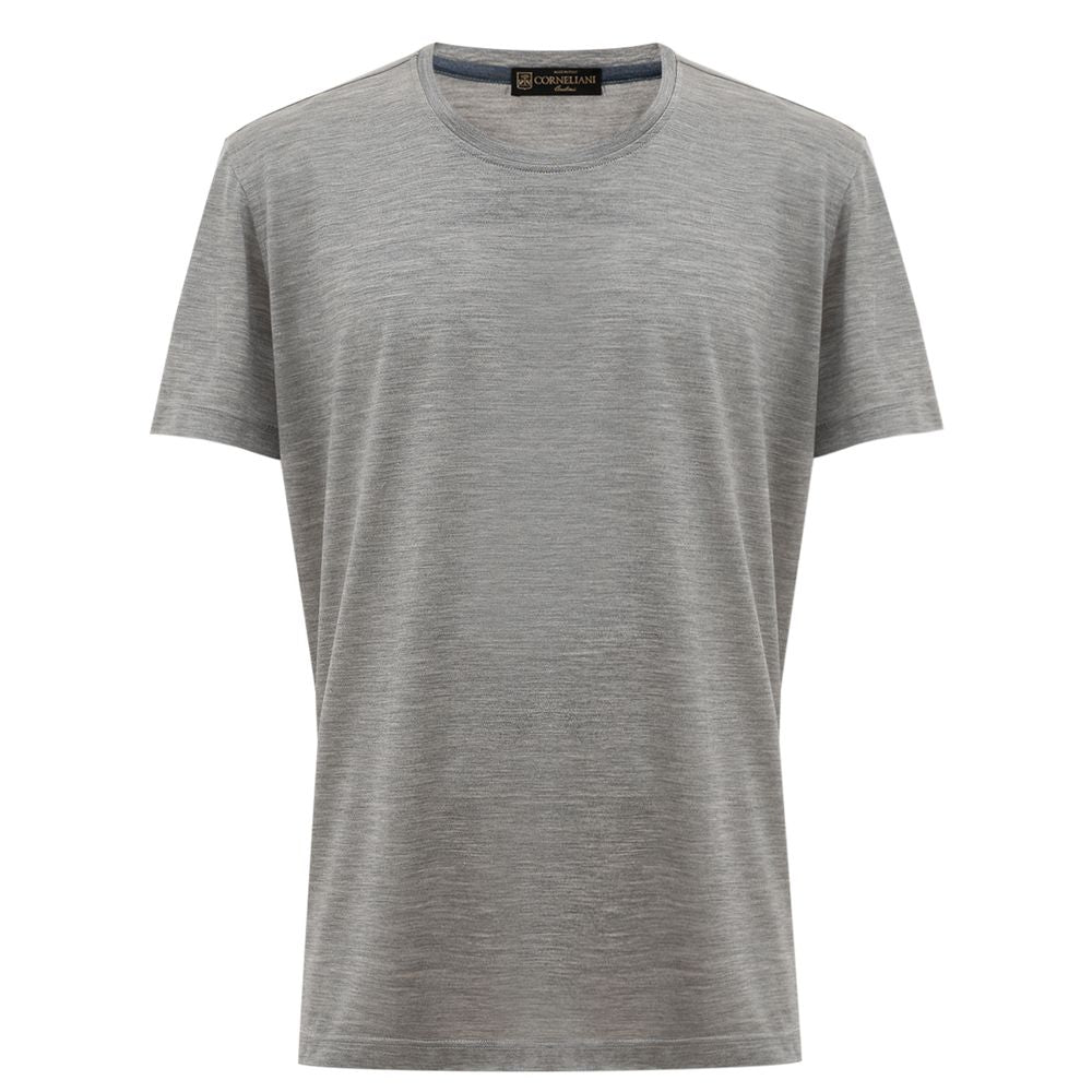 Corneliani Γκρι Μεταξωτό T-Shirt