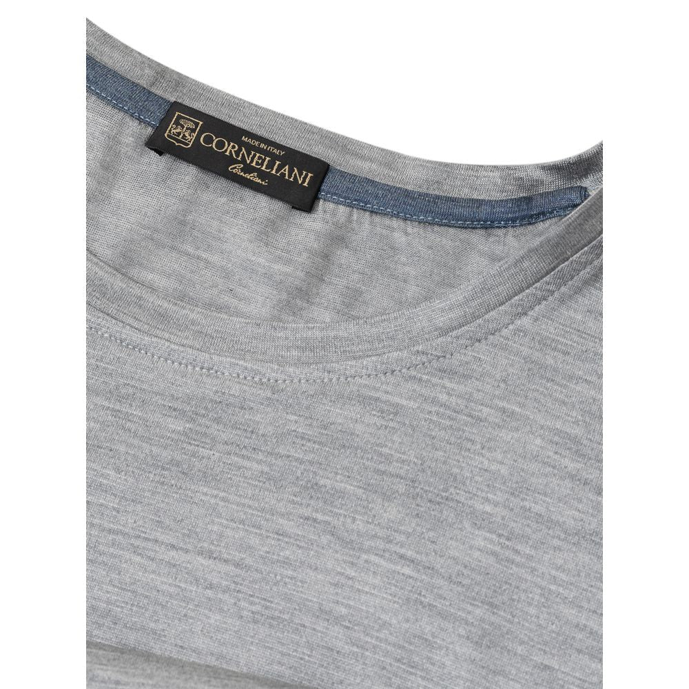 Corneliani Γκρι Μεταξωτό T-Shirt