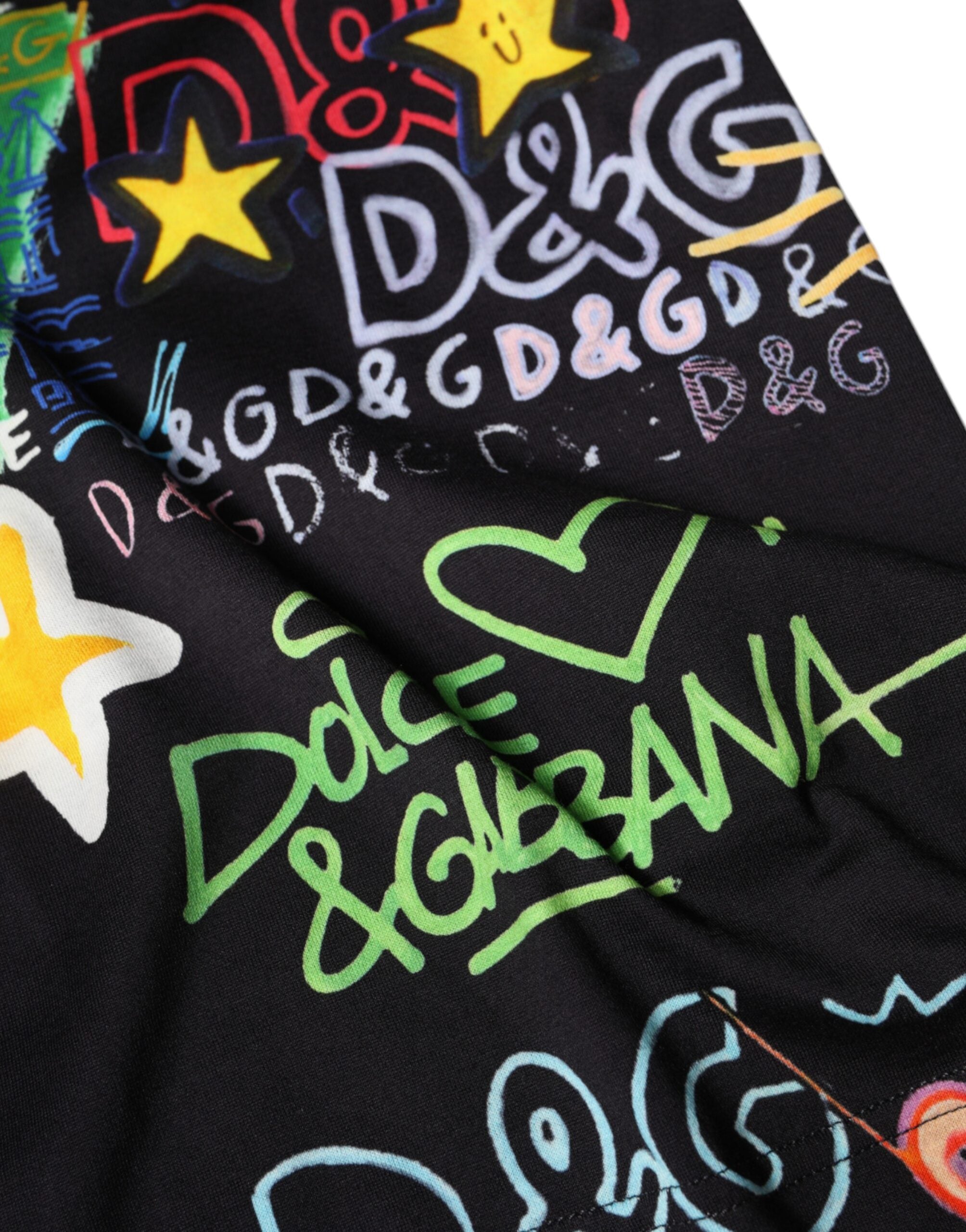 Dolce & Gabbana Πολύχρωμο T-shirt με Γραφική Εκτύπωση και Λαιμόκοψη από Βαμβάκι