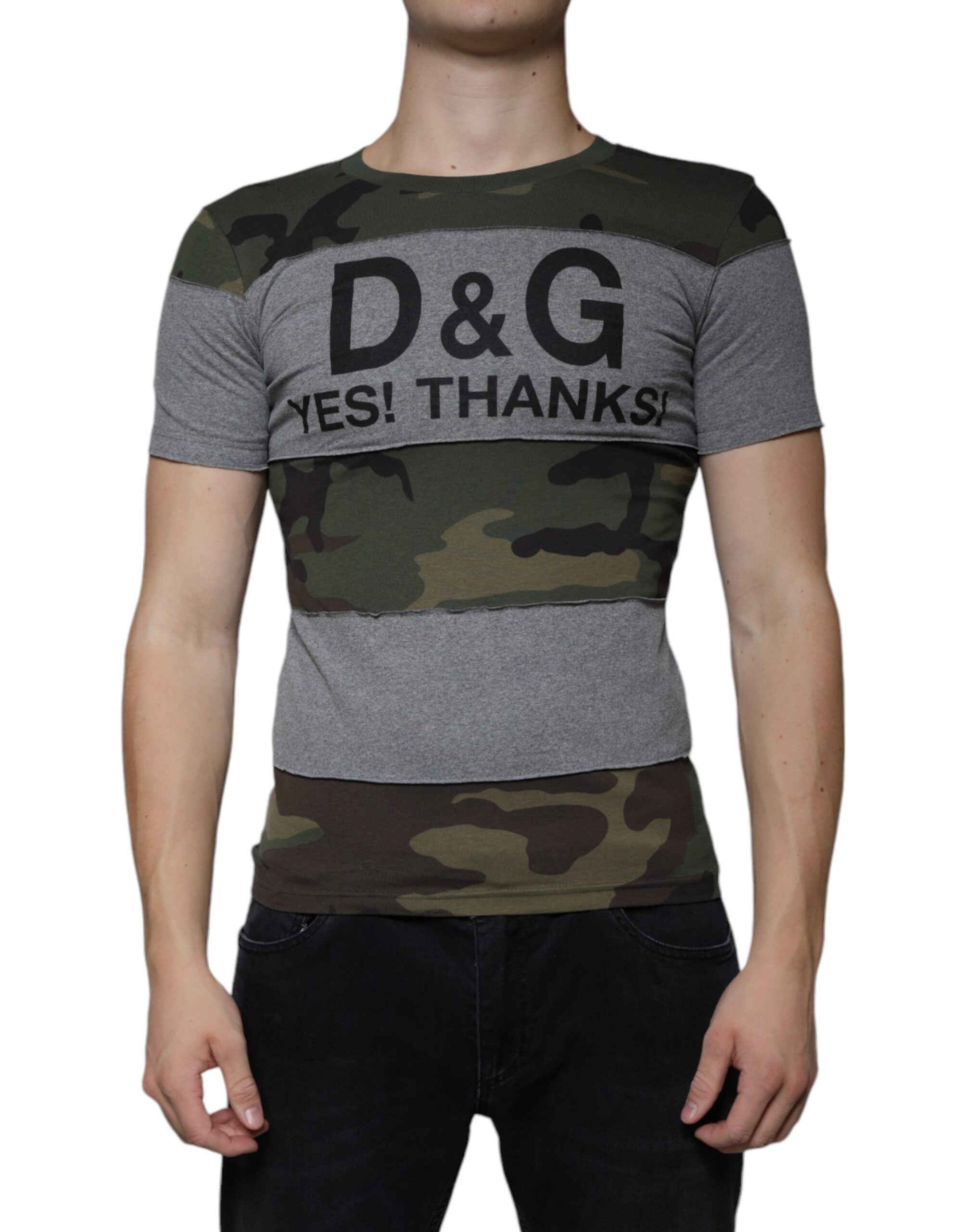 Dolce & Gabbana Πολύχρωμο Παραλλαγής Βαμβακερό Crew Neck T-shirt