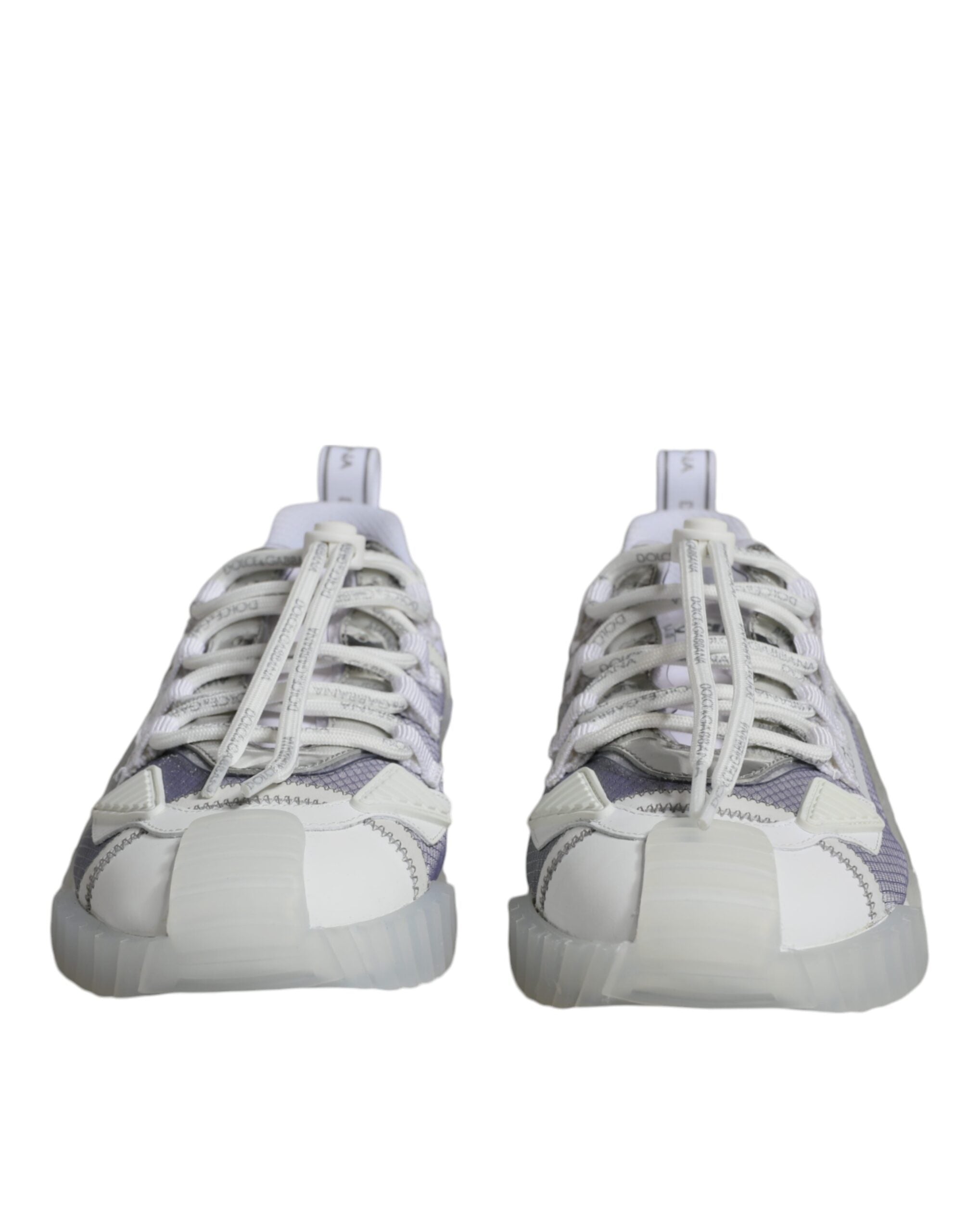 Dolce & Gabbana White Silver Χαμηλά NS1 Sneakers Παπούτσια