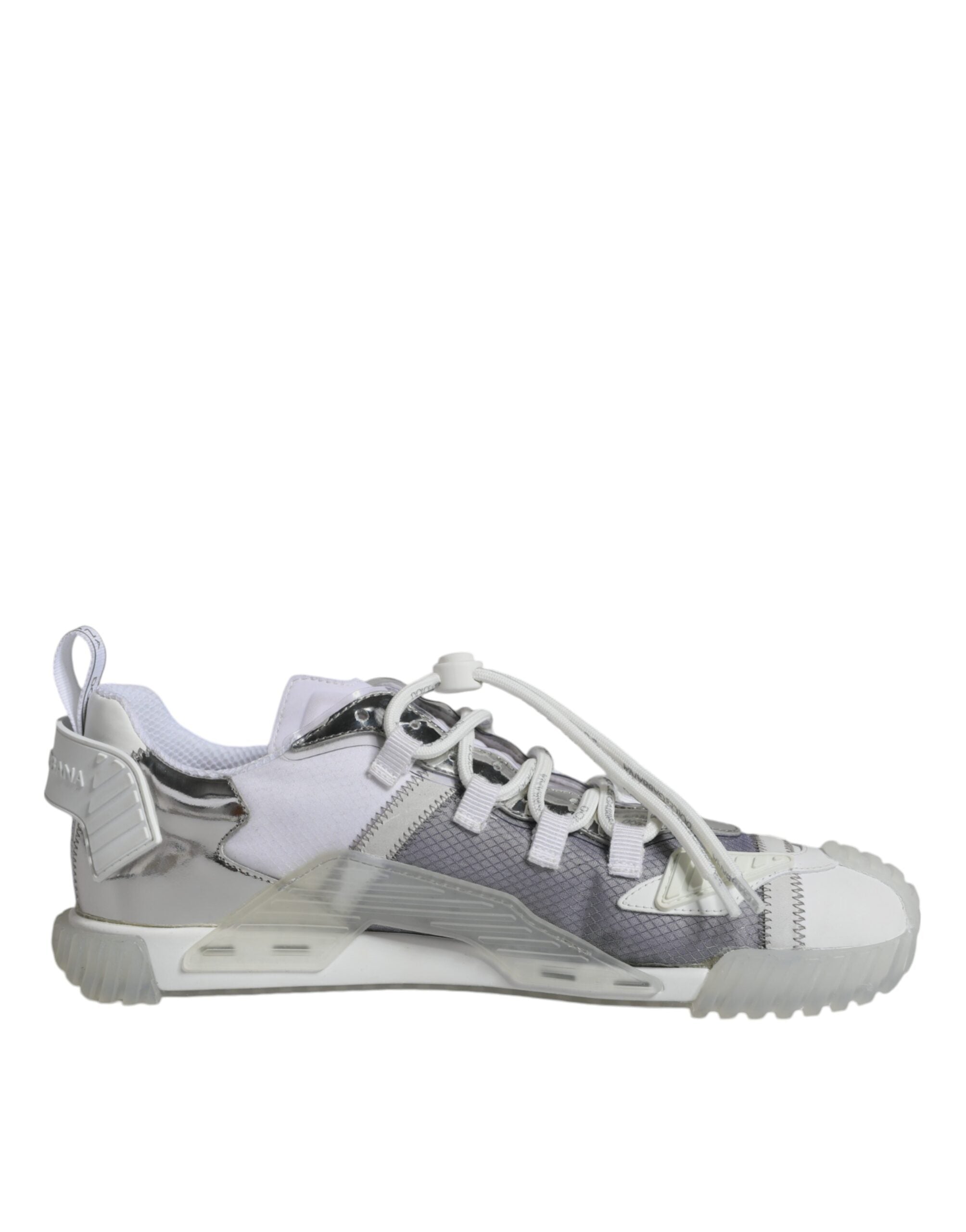 Dolce & Gabbana White Silver Χαμηλά NS1 Sneakers Παπούτσια