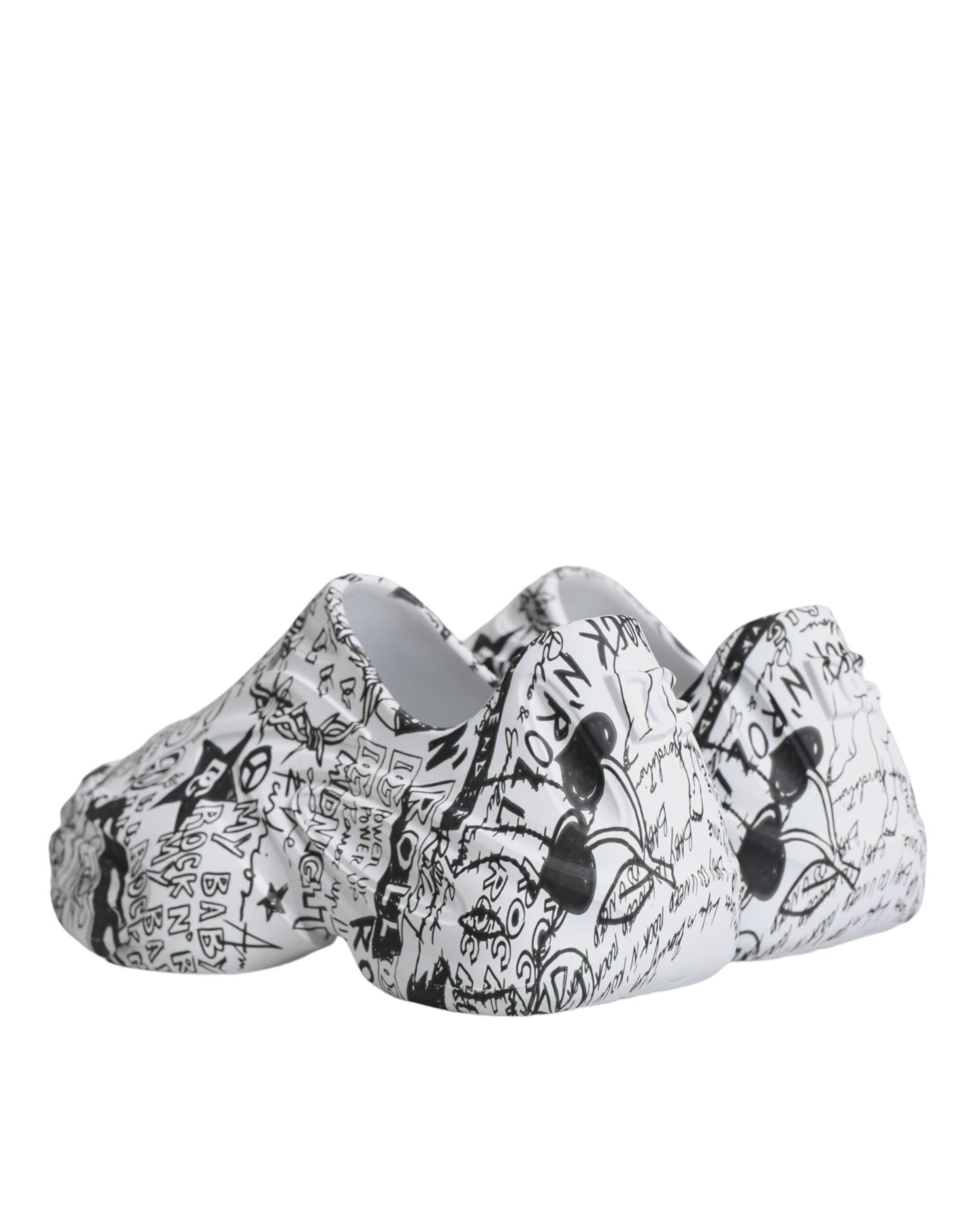 Dolce & Gabbana Άσπρα Μαύρα Graffiti Daymaster Sneakers Παπούτσια