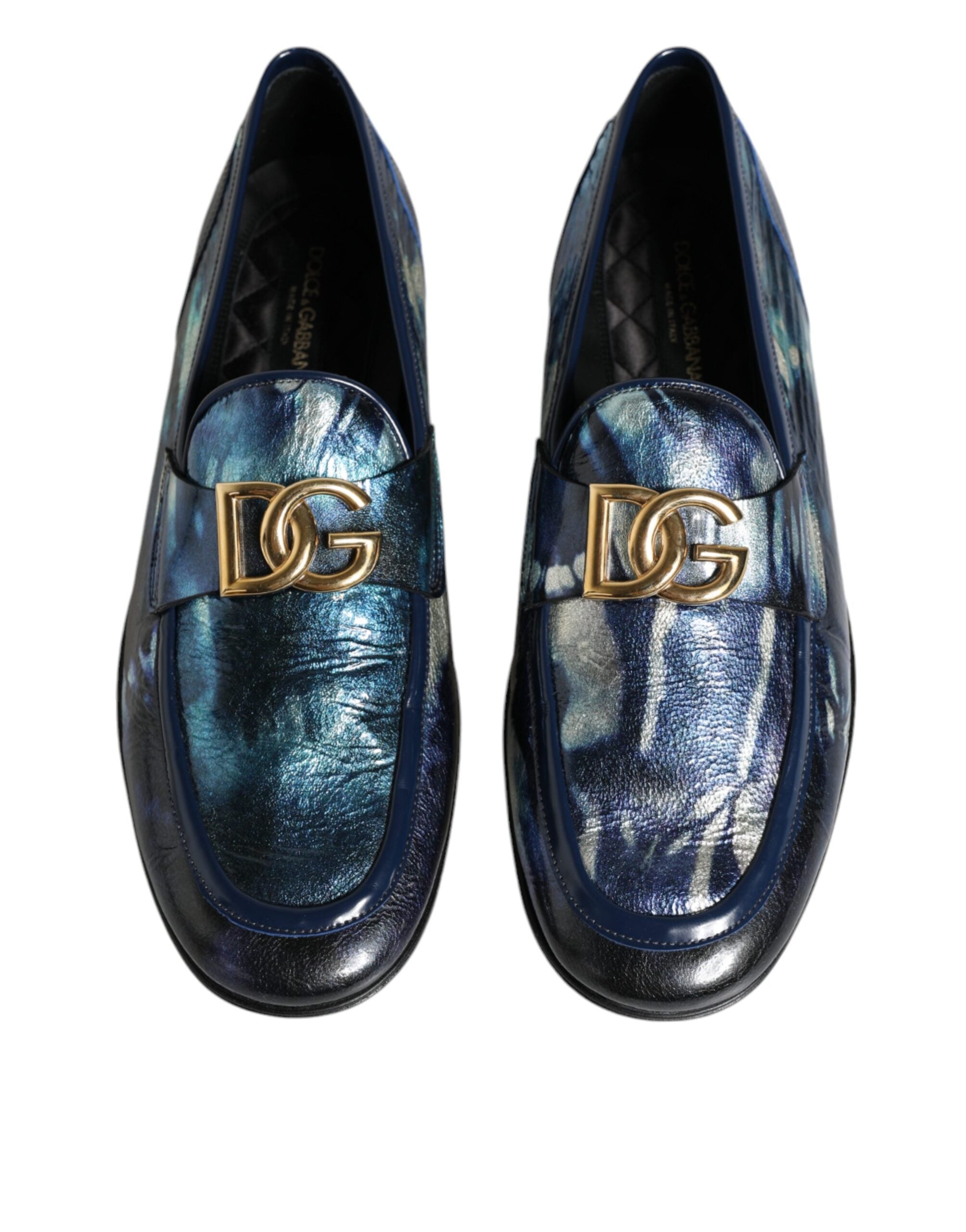 Dolce & Gabbana Μπλε Tie Dye DG Loafers Επίσημα Παπούτσια