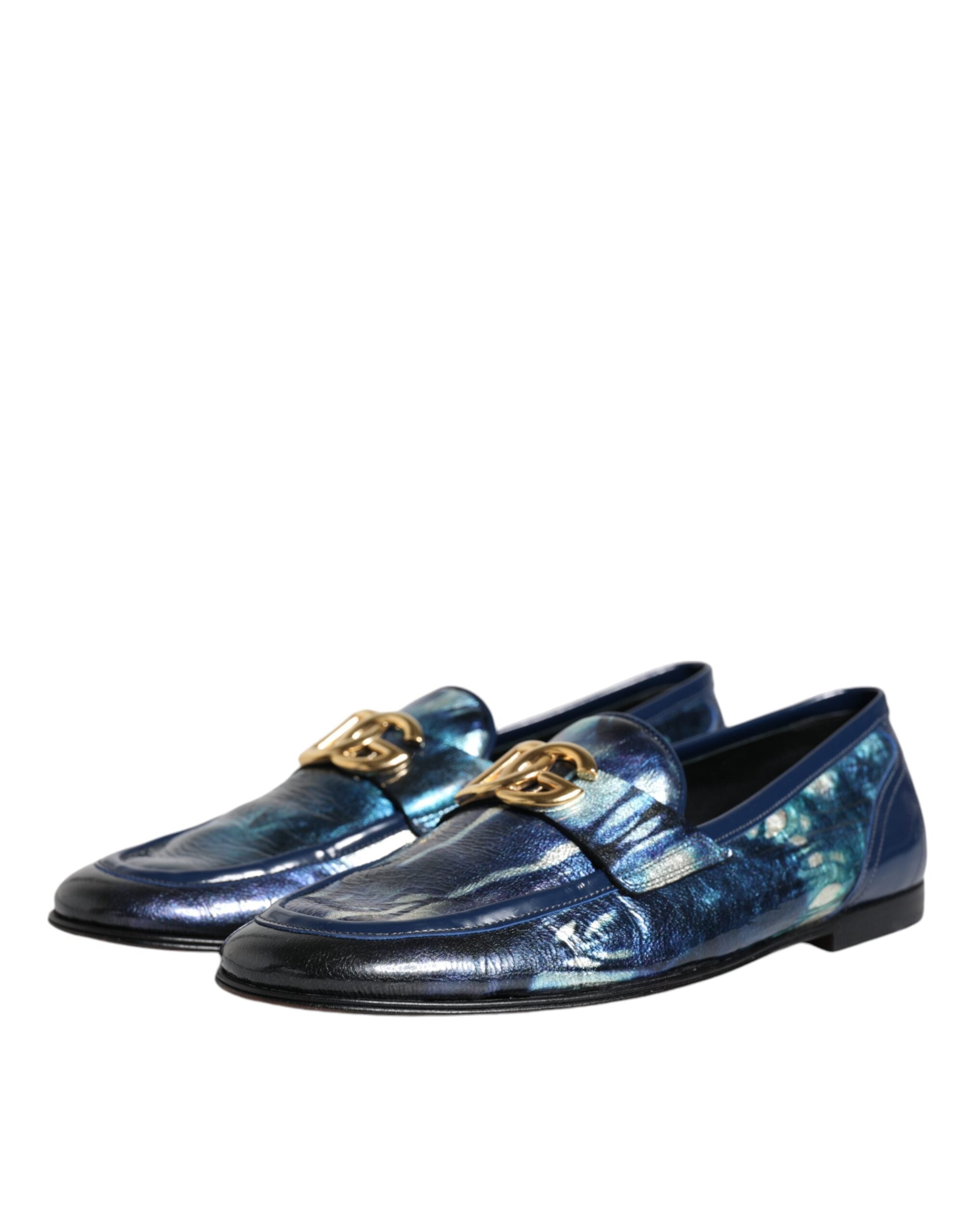 Dolce & Gabbana Μπλε Tie Dye DG Loafers Επίσημα Παπούτσια