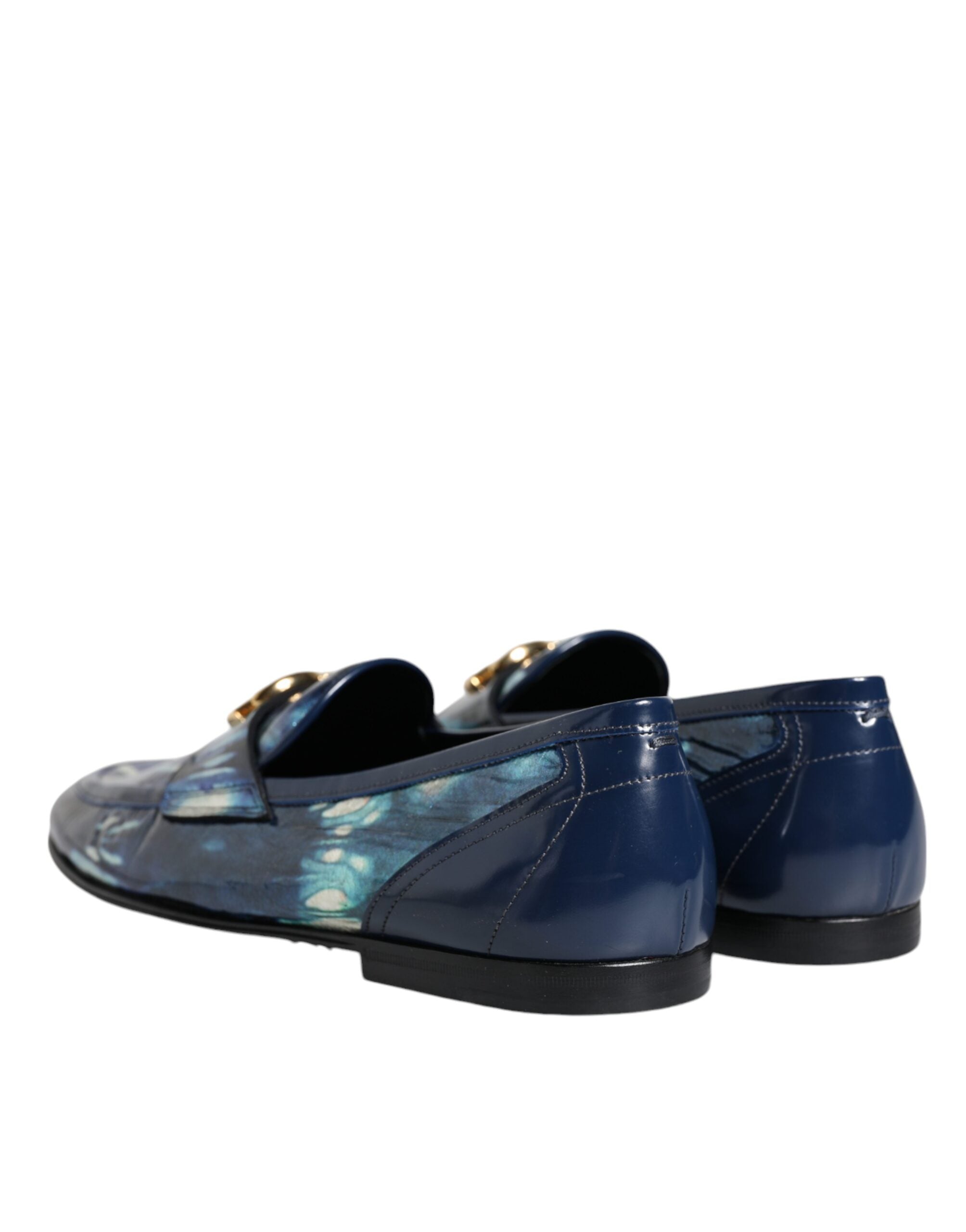 Dolce & Gabbana Μπλε Tie Dye DG Loafers Επίσημα Παπούτσια