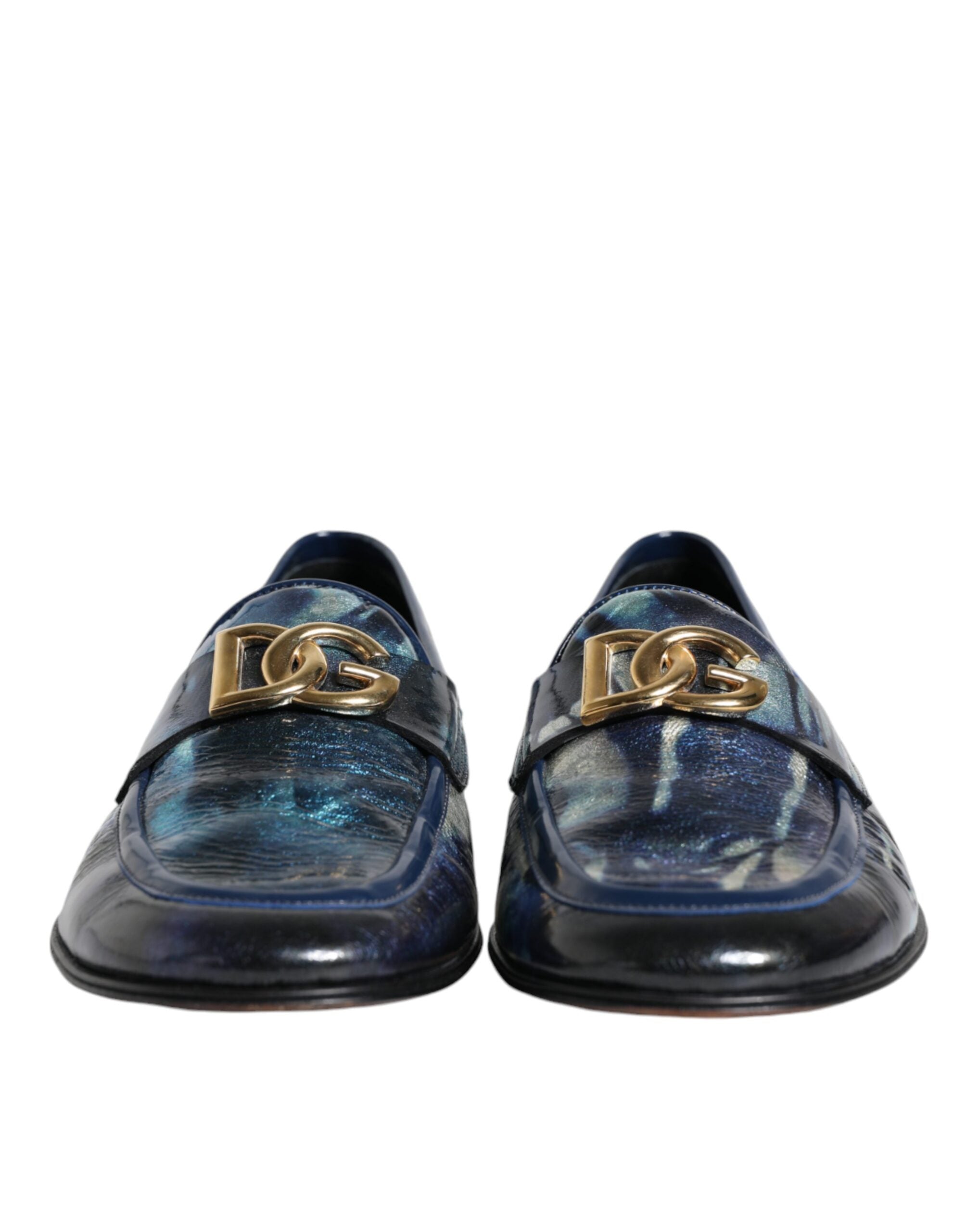 Dolce & Gabbana Μπλε Tie Dye DG Loafers Επίσημα Παπούτσια