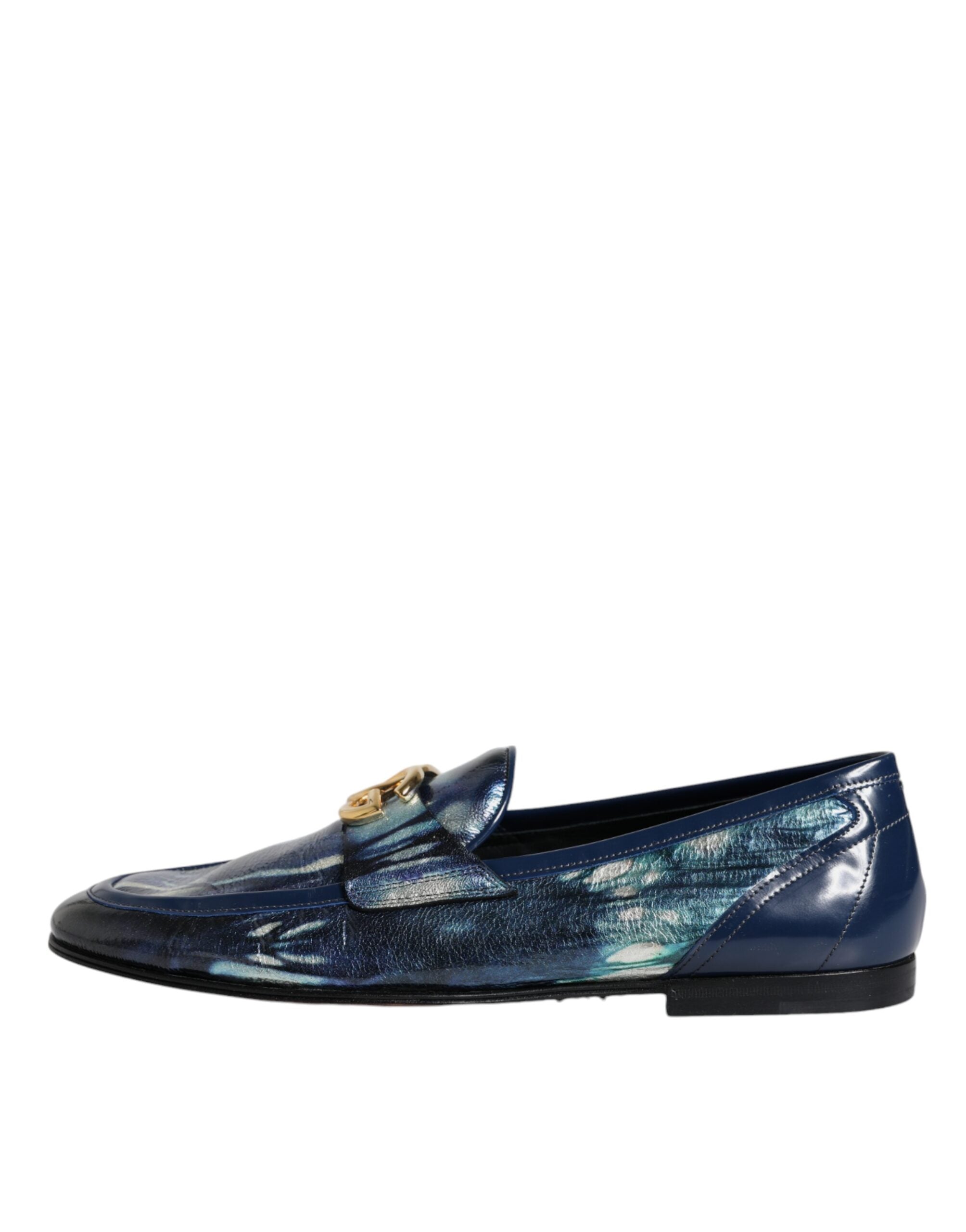 Dolce & Gabbana Μπλε Tie Dye DG Loafers Επίσημα Παπούτσια