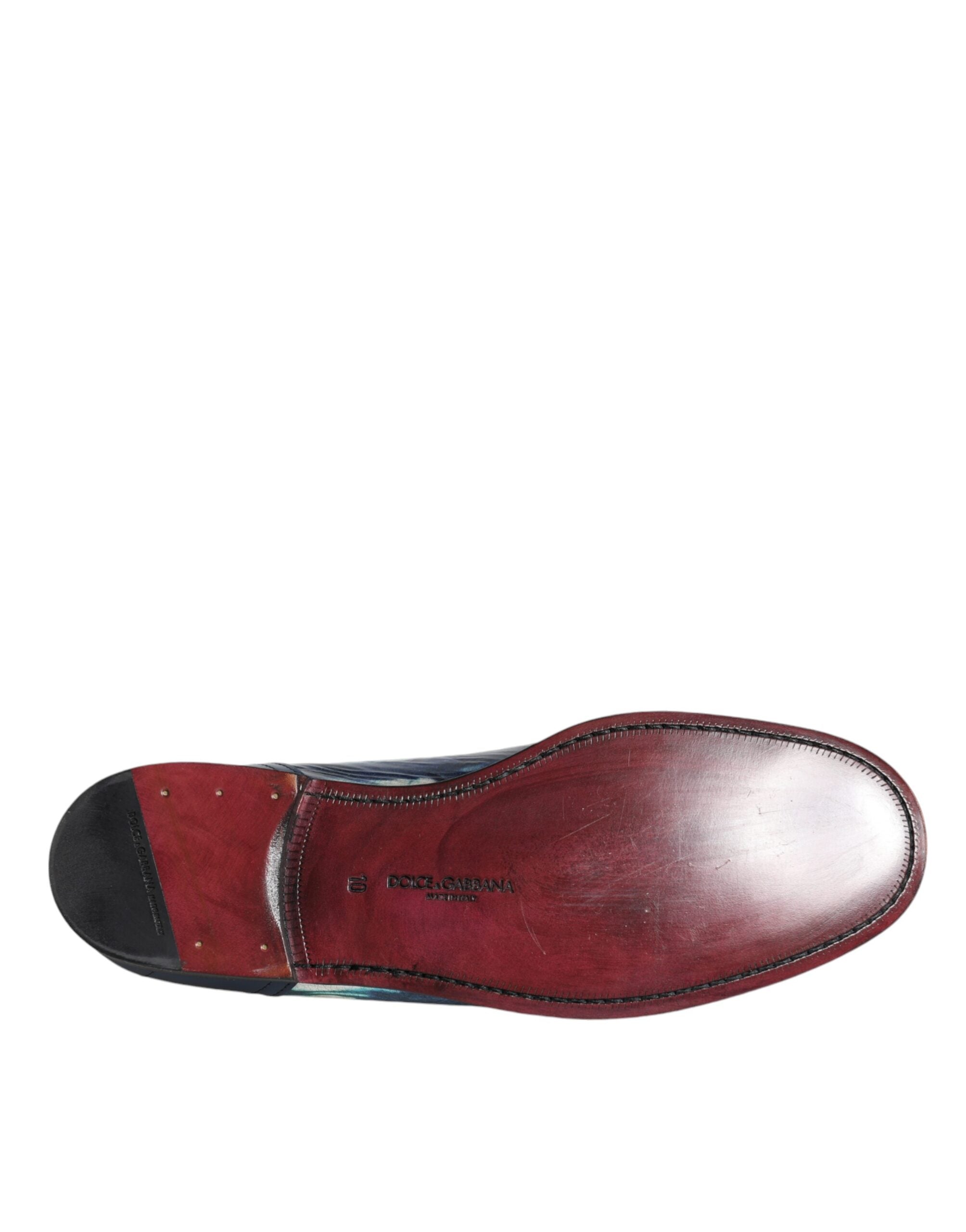 Dolce & Gabbana Μπλε Tie Dye DG Loafers Επίσημα Παπούτσια