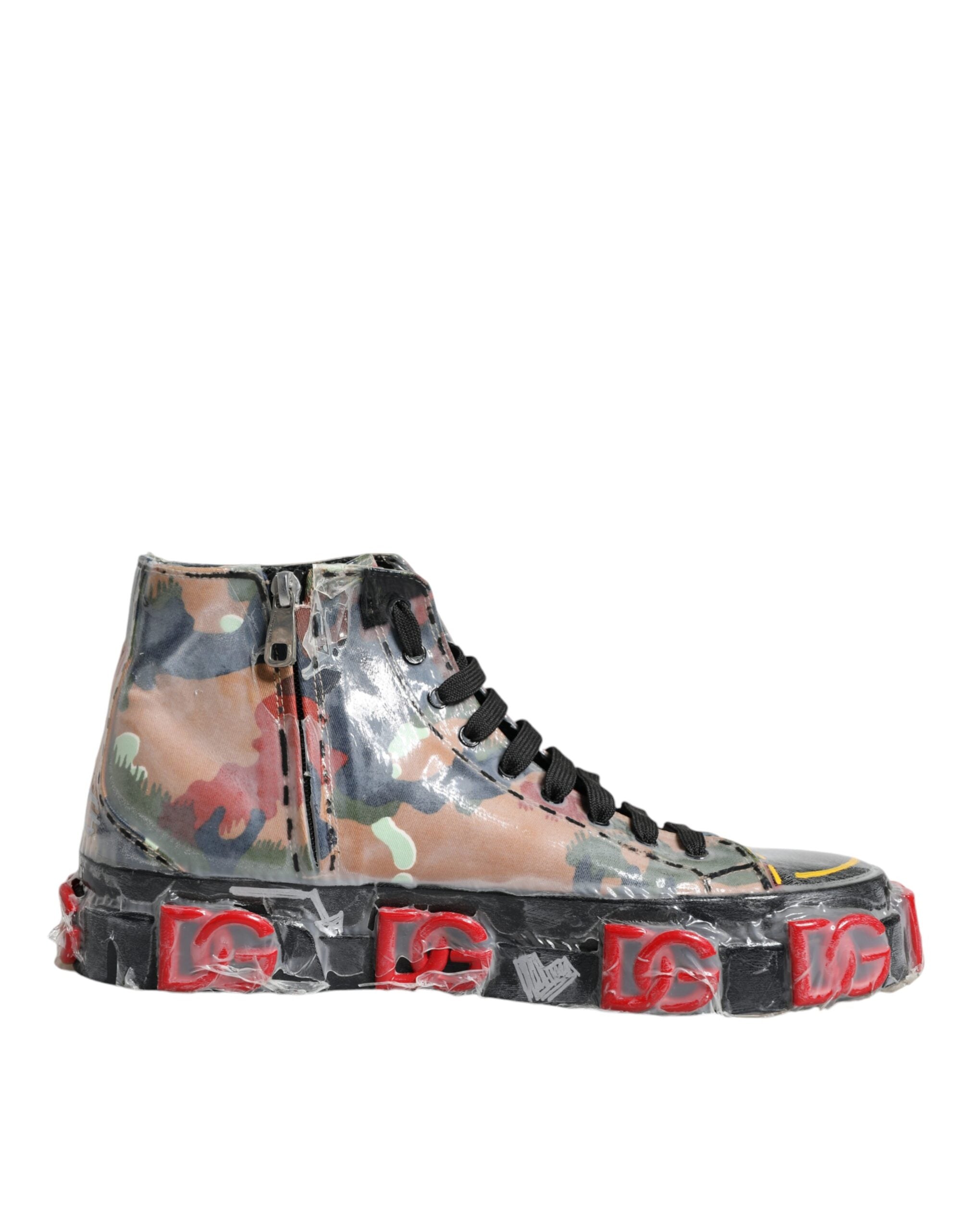 Dolce & Gabbana Πολύχρωμα Καμουφλάζ High Top Αθλητικά Παπούτσια