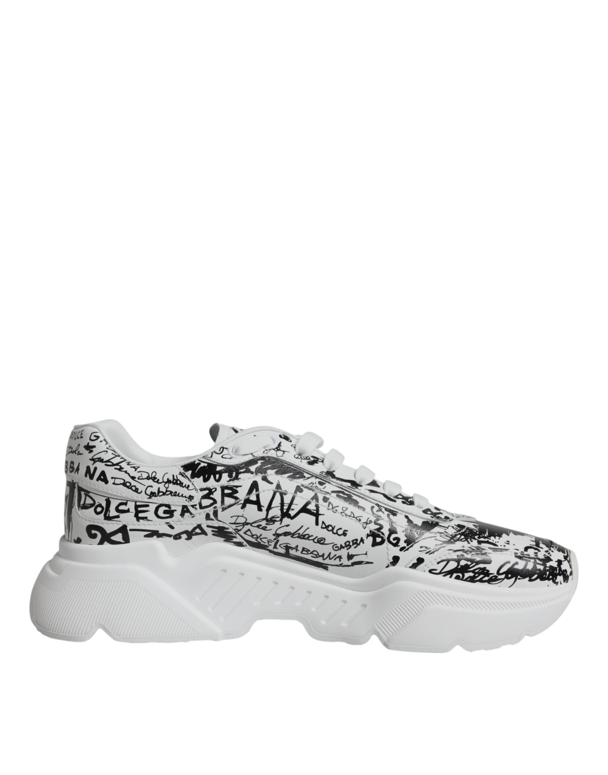 Dolce & Gabbana Λευκά Μαύρα Graffiti Daymaster Sneakers Παπούτσια