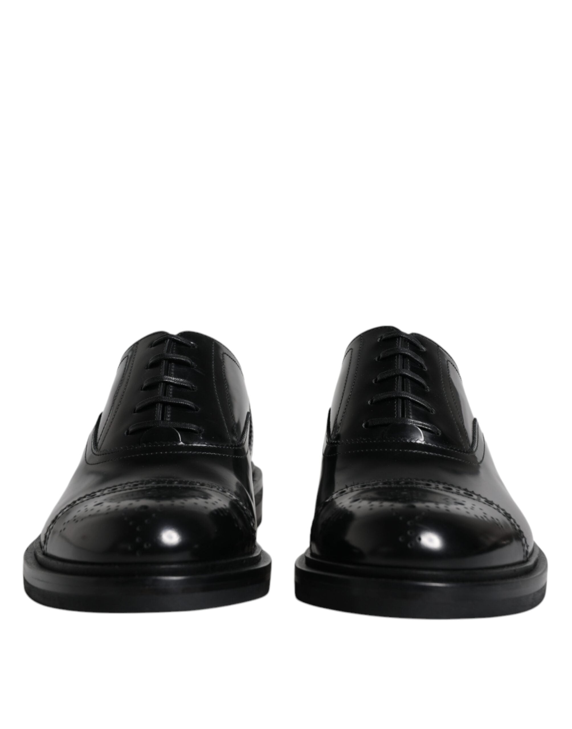 Dolce & Gabbana Ανδρικά Επίσημα Παπούτσια Oxford Wingtip από Μαύρο Δέρμα