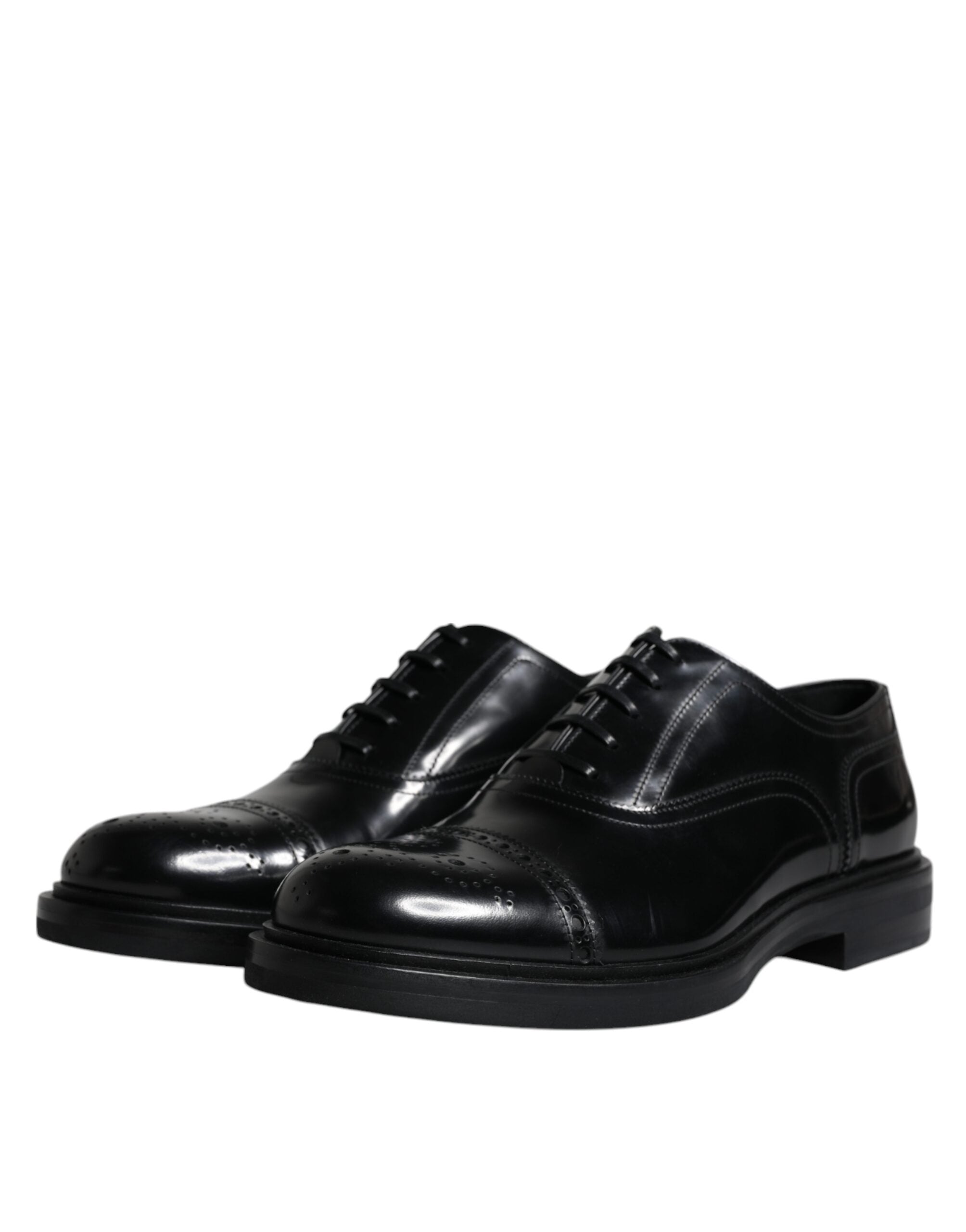 Dolce & Gabbana Ανδρικά Επίσημα Παπούτσια Oxford Wingtip από Μαύρο Δέρμα