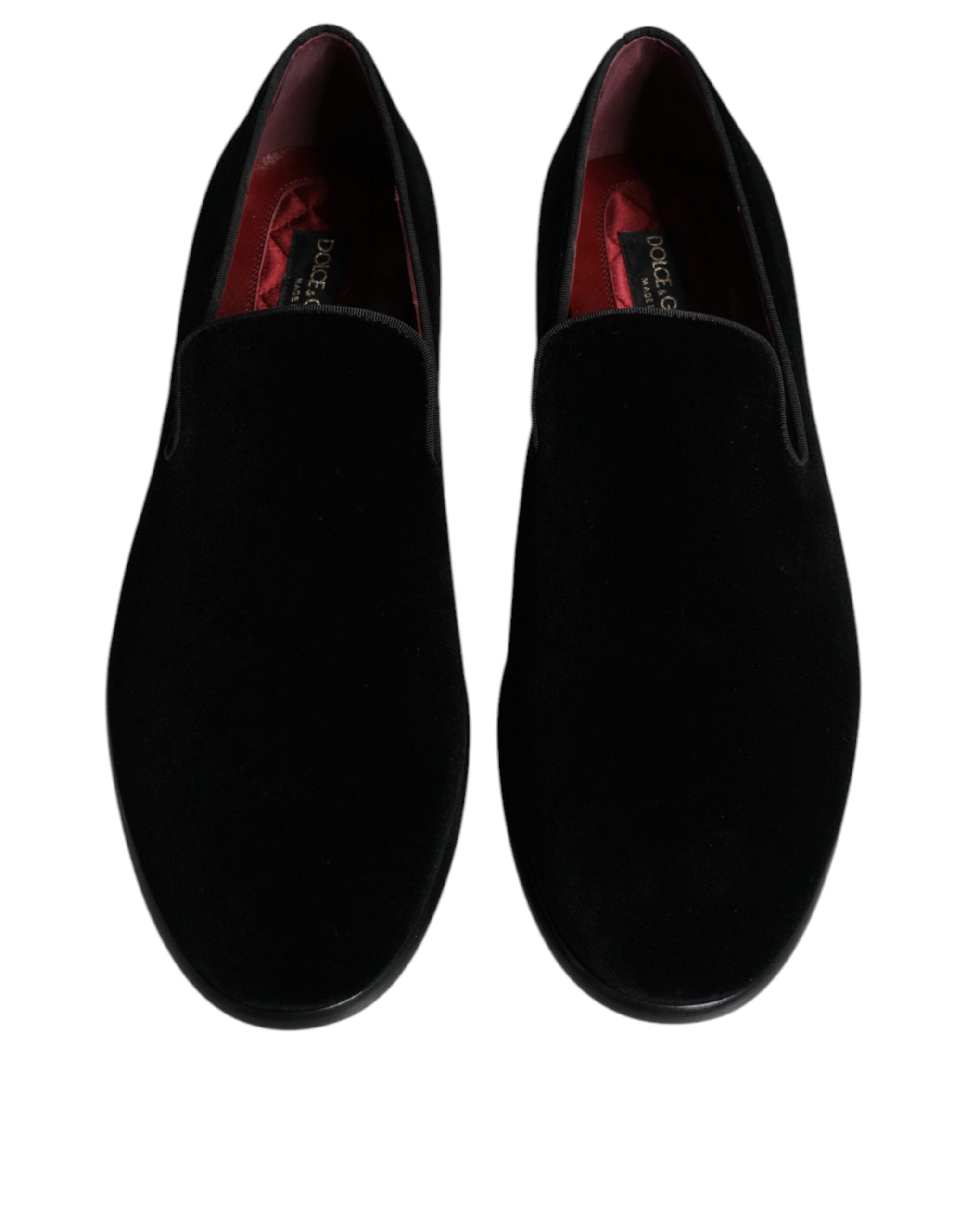 Dolce & Gabbana Μαύρα Σουέτ Δερμάτινα Παντόφλες Loafers Παπούτσια