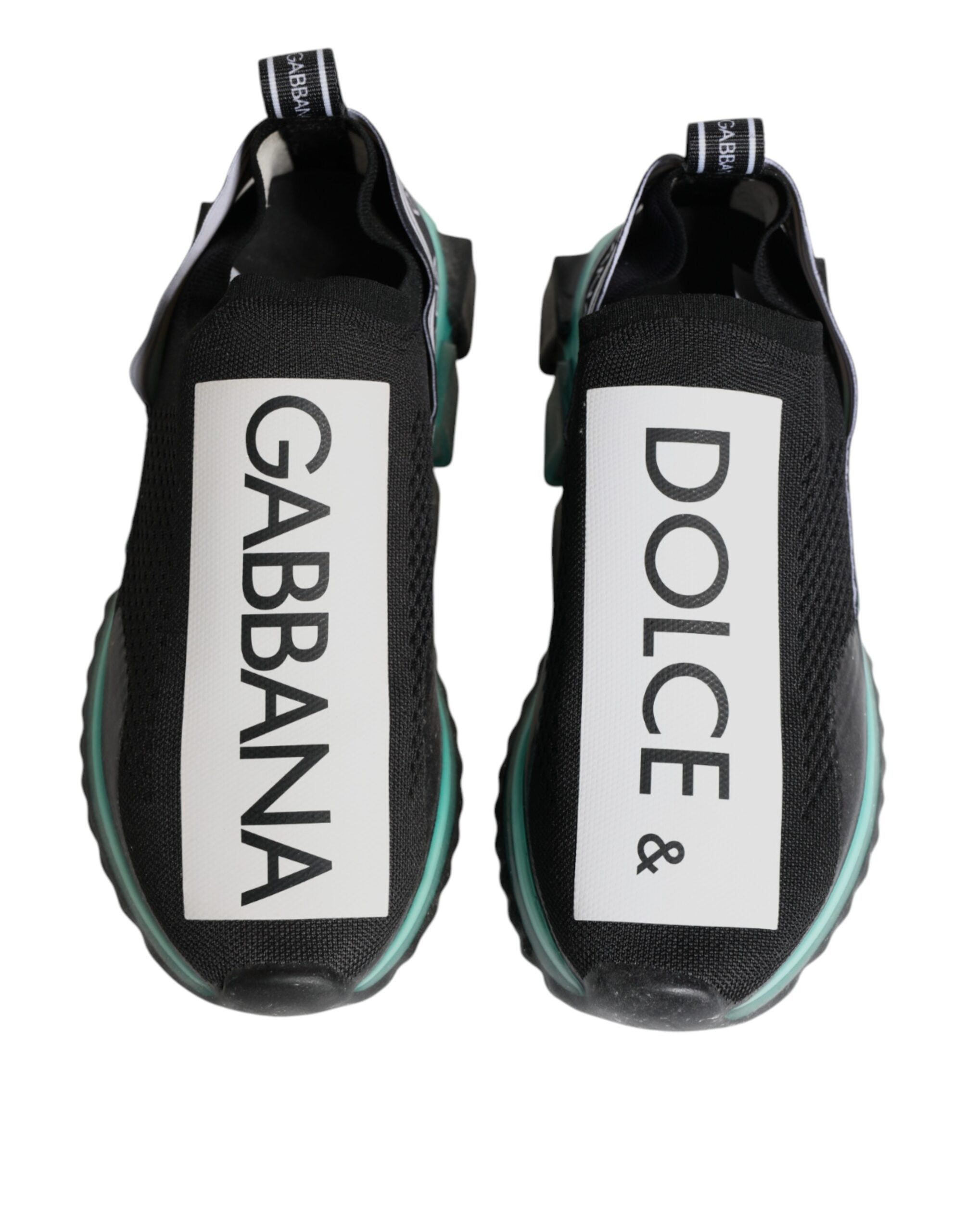 Dolce & Gabbana Μαύρα Μπλε Σορρέντο Slip On Sneakers Παπούτσια