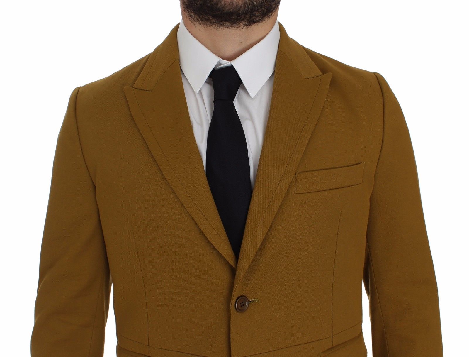 Dolce & Gabbana Elegant Yellow Cotton Blend Casual Blazer