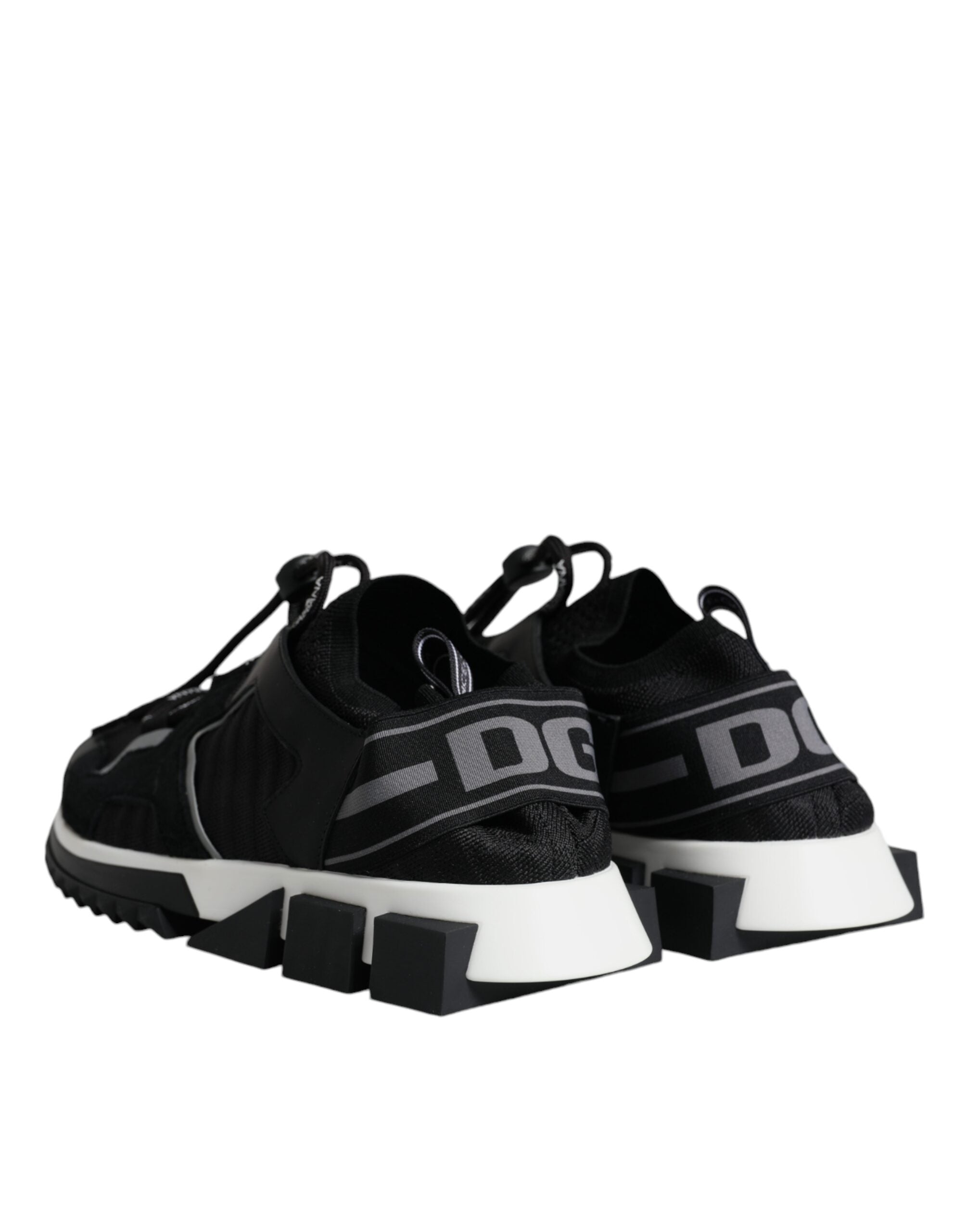 Dolce & Gabbana Black Mesh Sorrento Trekking Sneakers Shoes