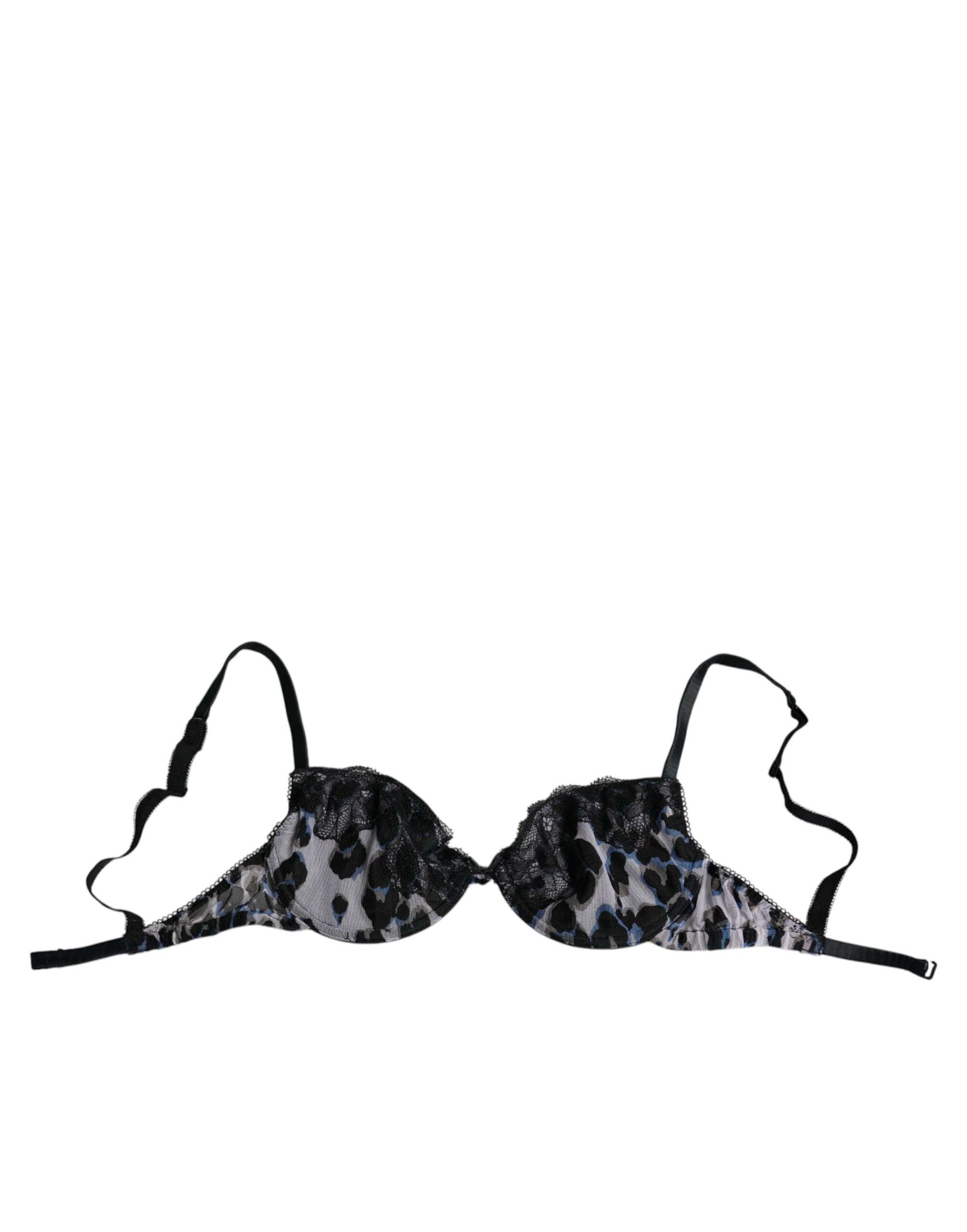 Roberto Cavalli Λευκό Leopard Push Up Reggiseno Bra Εσώρουχο