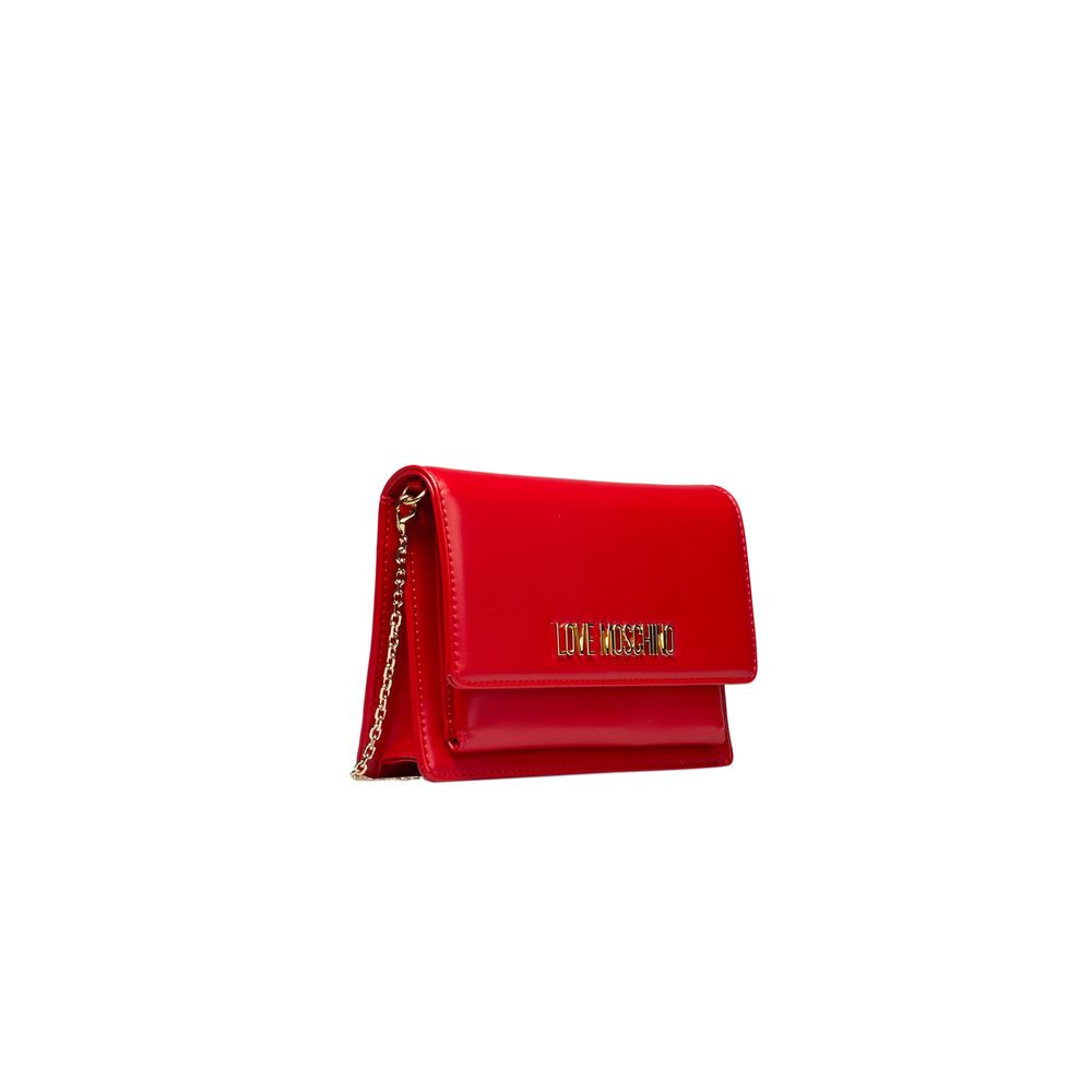 Love Moschino Κόκκινη Τσάντα Crossbody από Πολυαιθυλένιο