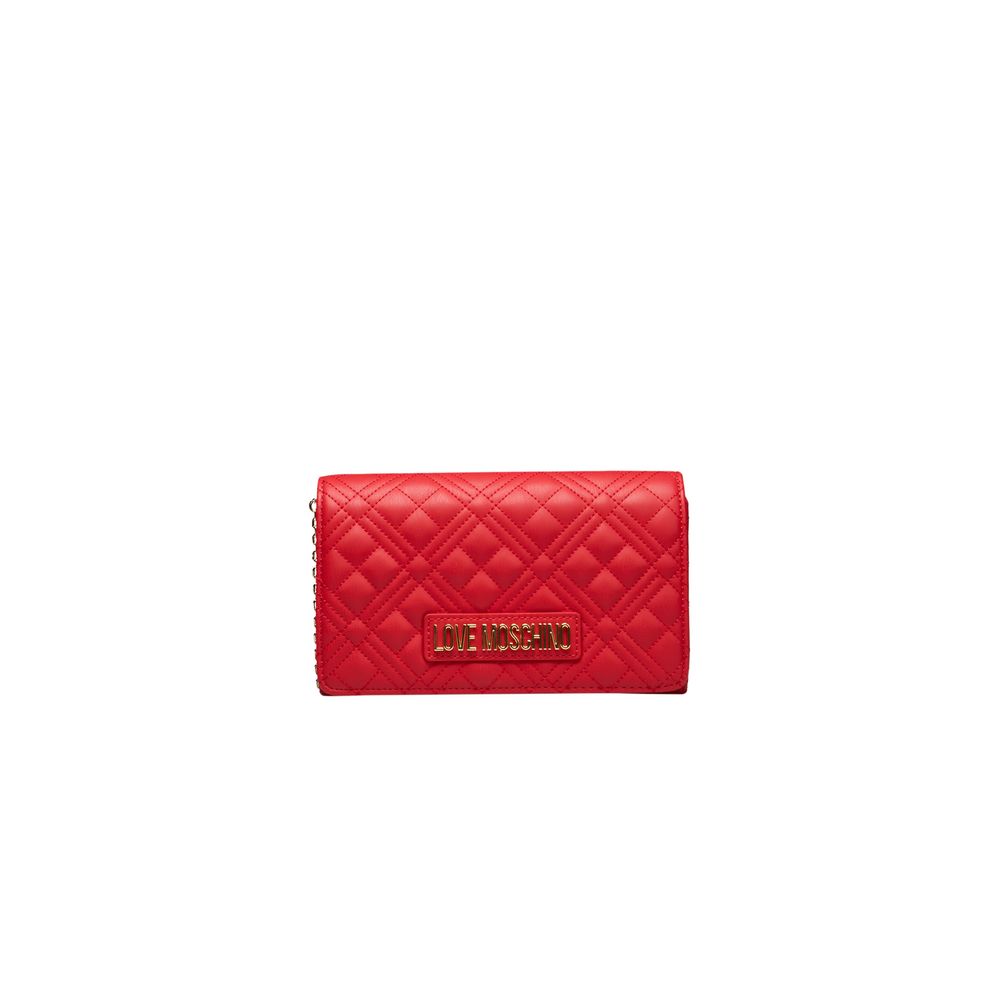 Κόκκινη Crossbody Τσάντα από Πολυαιθυλένιο Love Moschino