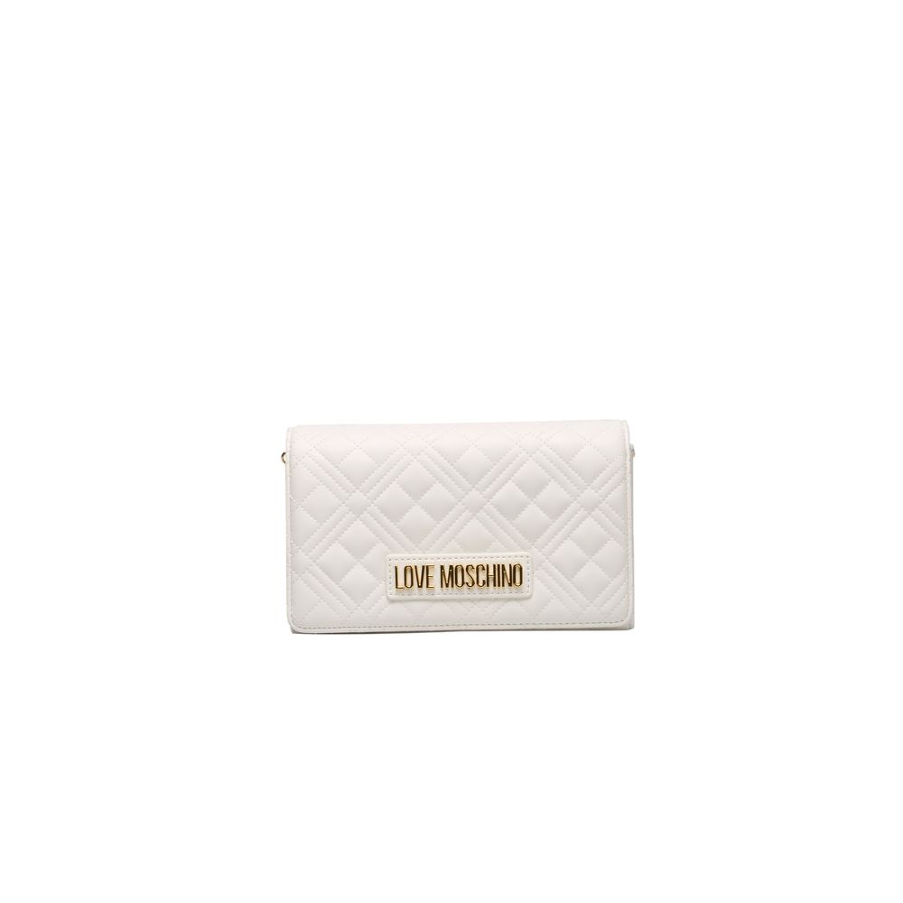 Love Moschino Λευκή Τσάντα Polyethylene Crossbody