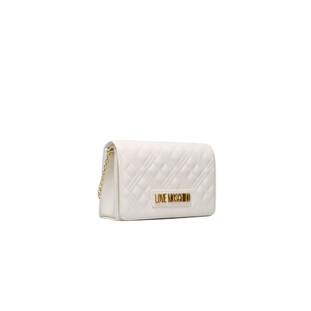 Love Moschino Λευκή Τσάντα Polyethylene Crossbody