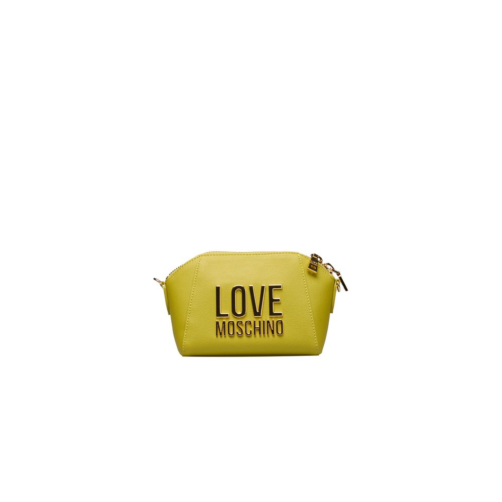 Love Moschino Κίτρινη Crossbody Τσάντα Πολυαιθυλενίου