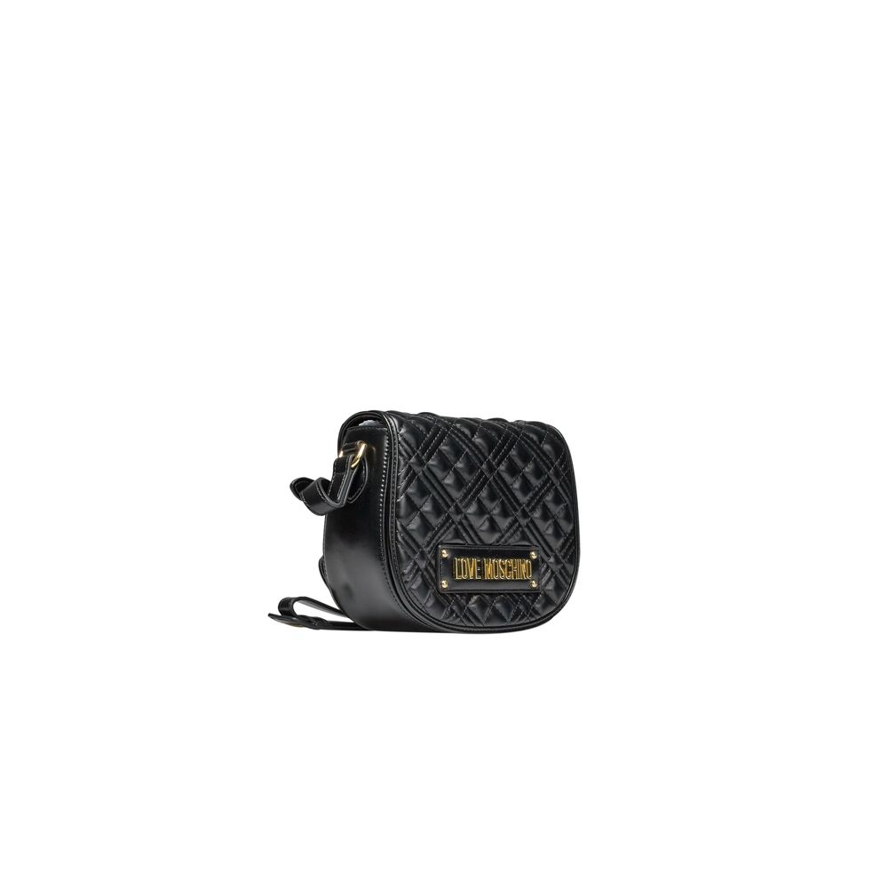 Love Moschino Μαύρη Πολυαιθυλενίου Τσάντα Crossbody